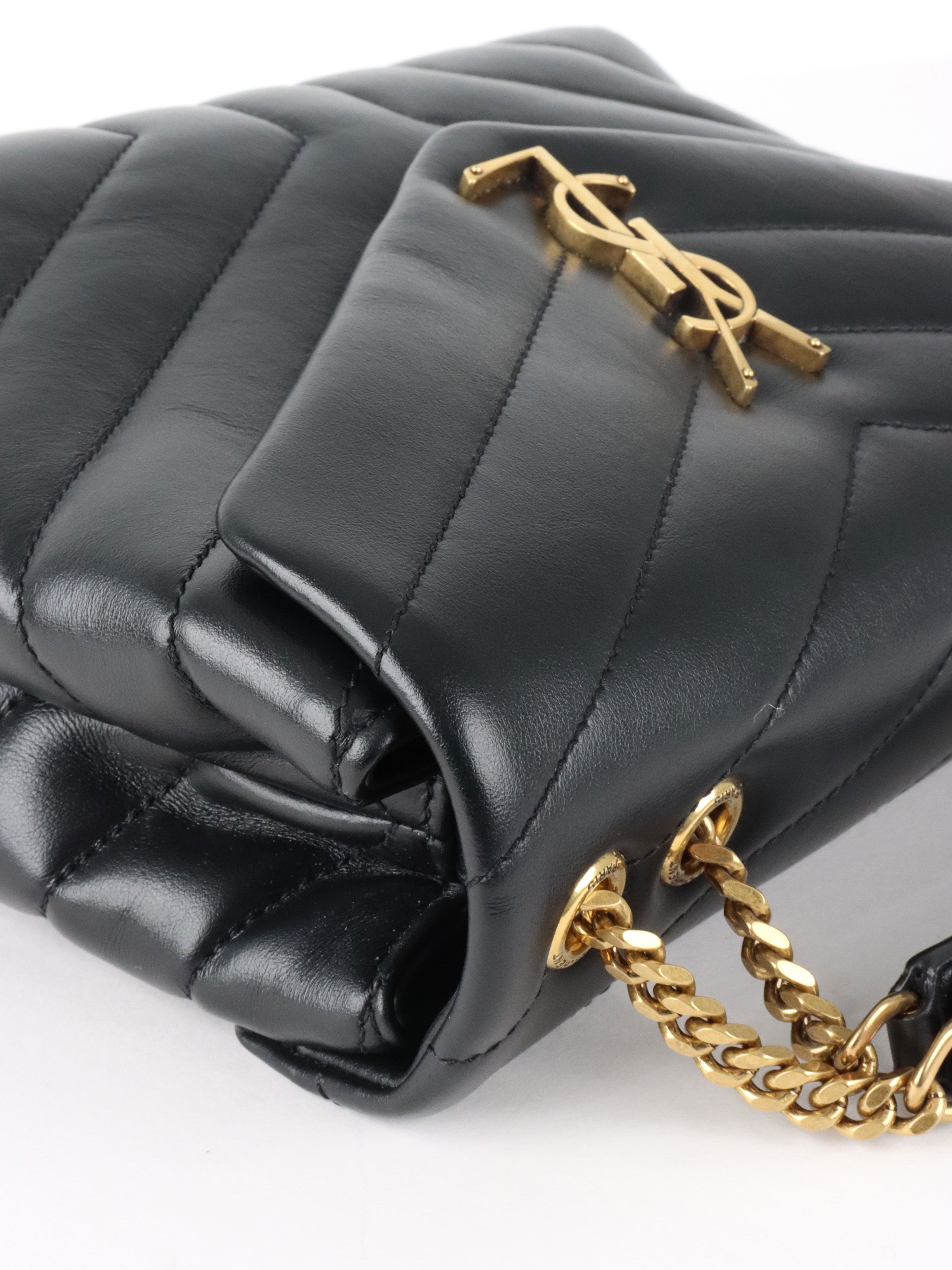 Saint Laurent Small Black LouLou Shouder Bag GHW