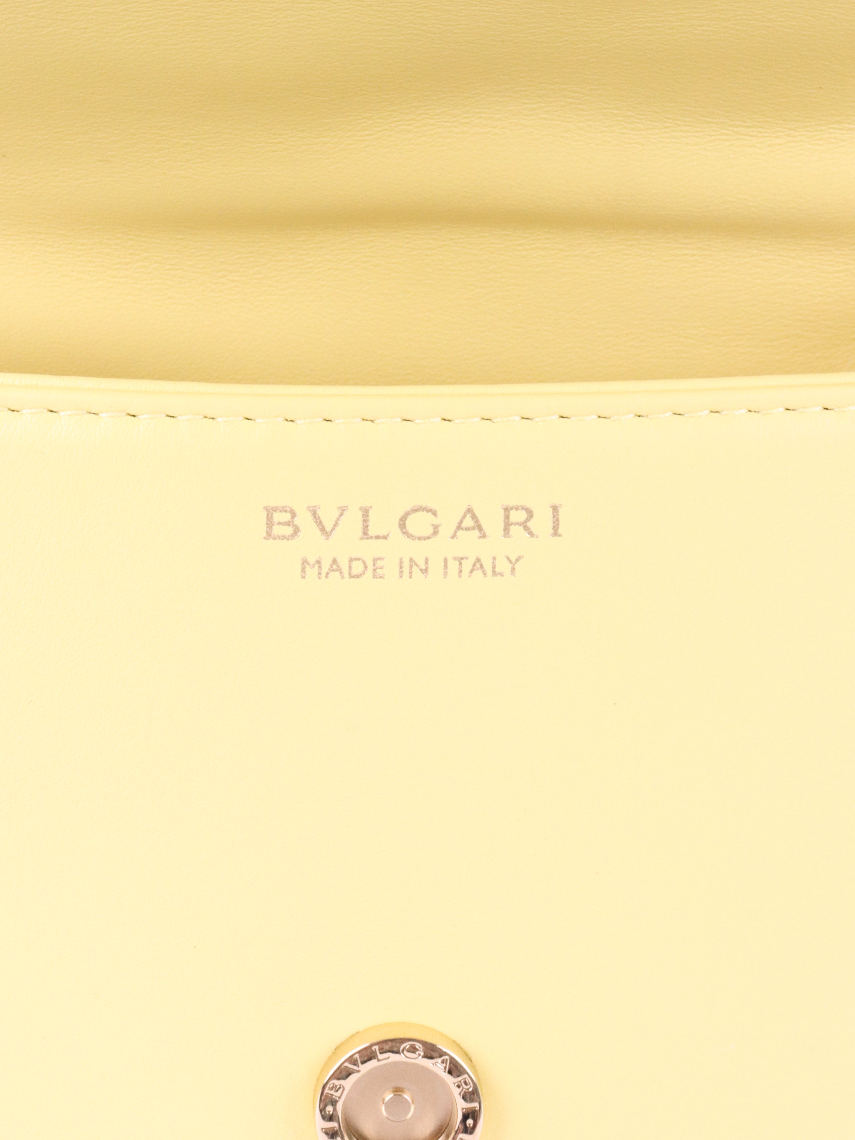 Bvlagri Yellow Serpenti Cabochon Shoulder Bag