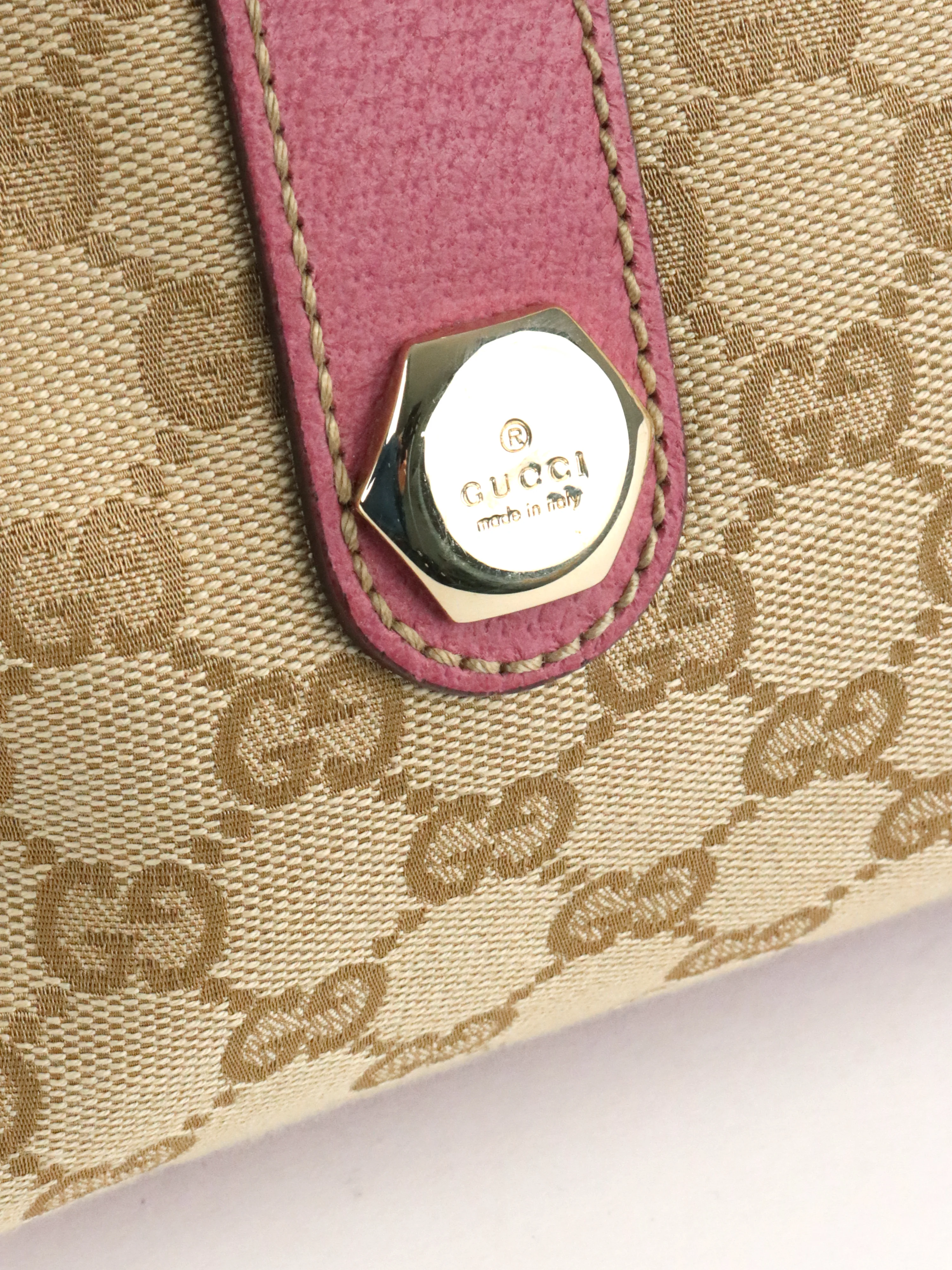 Gucci GG Ebony/Pink Charmy Boston Bag