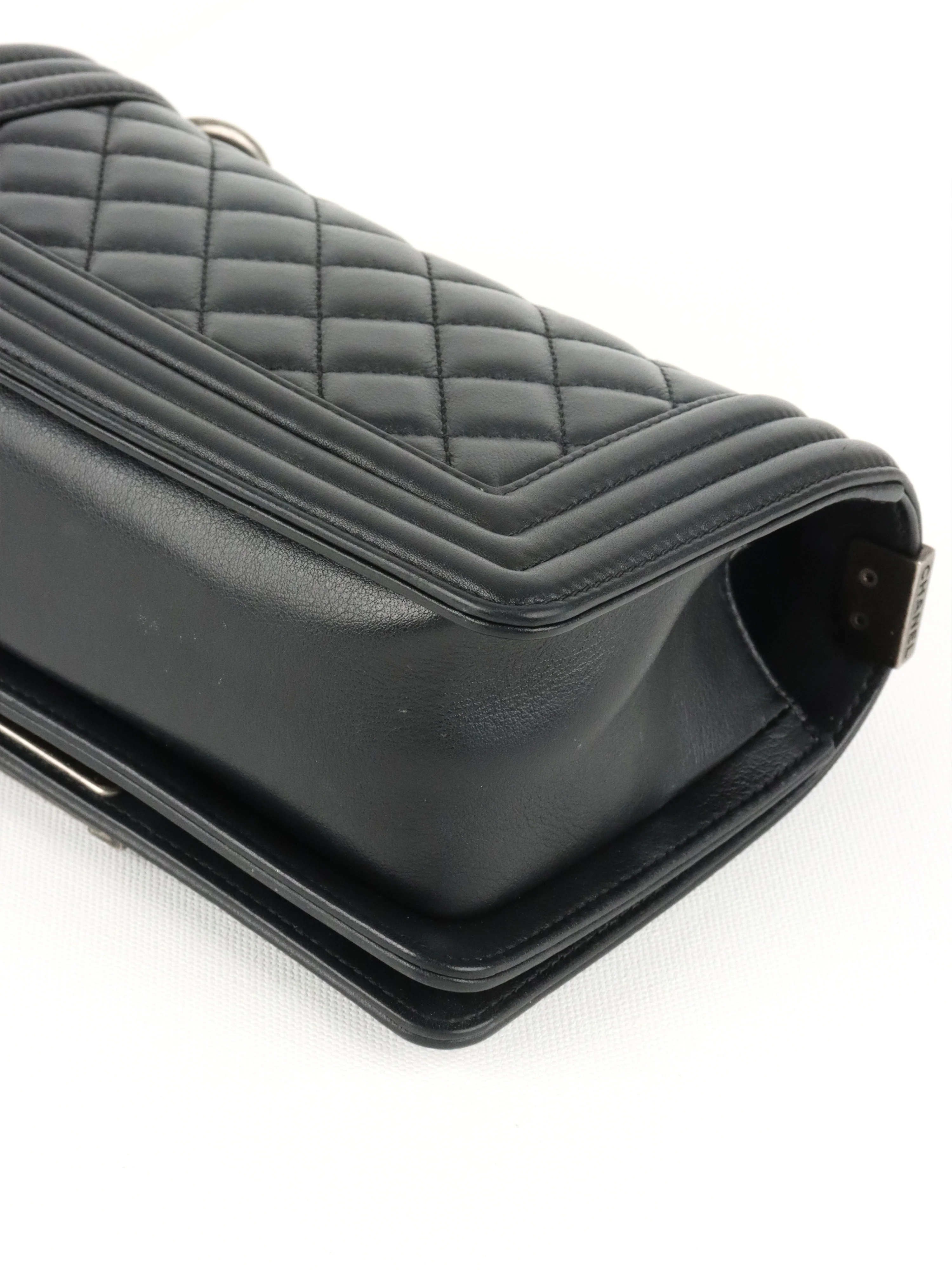 Chanel Small Black Lambskin Boy Bag