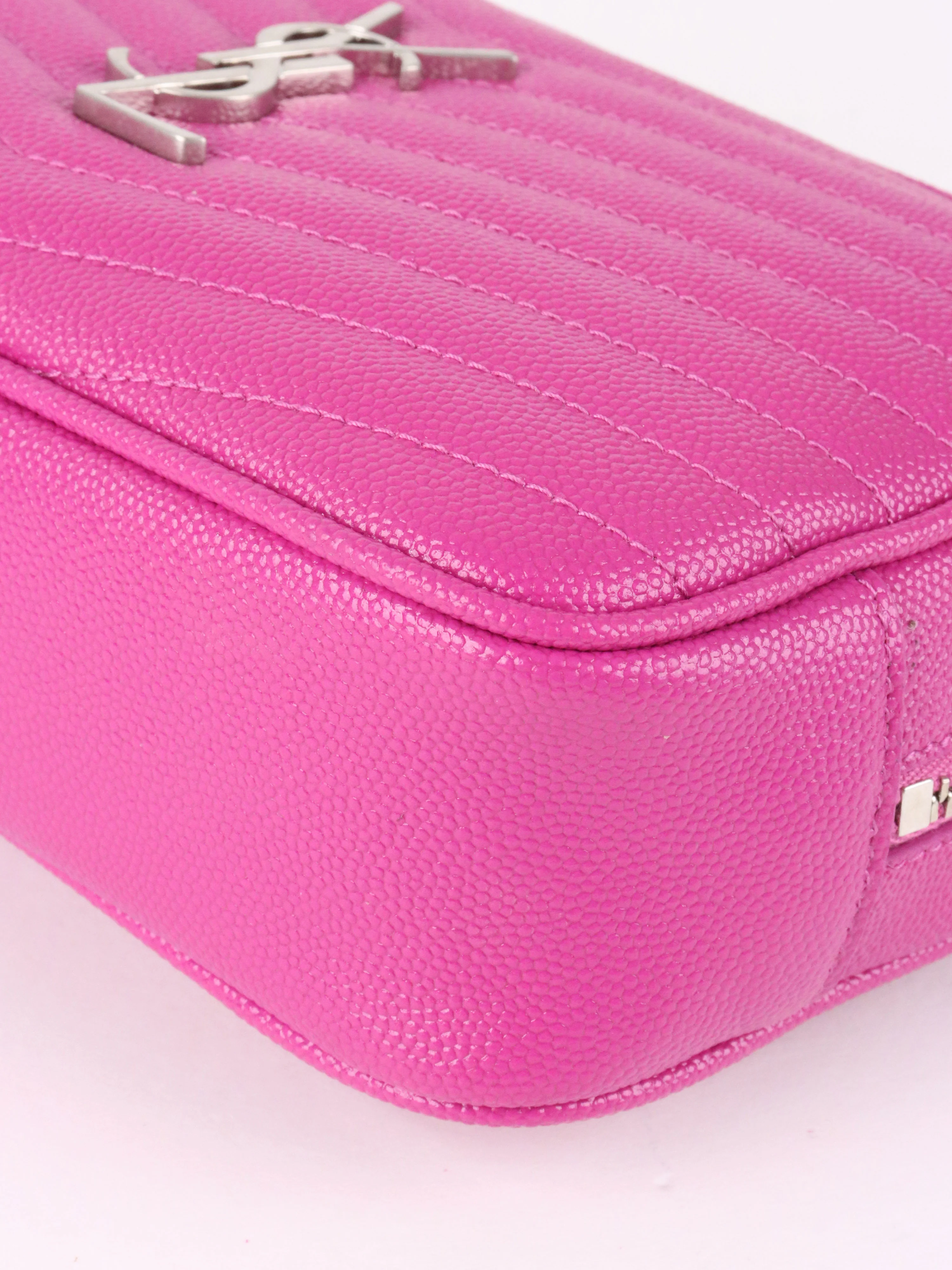 Saint Laurent Bright Pink Lou Mini Camera Bag