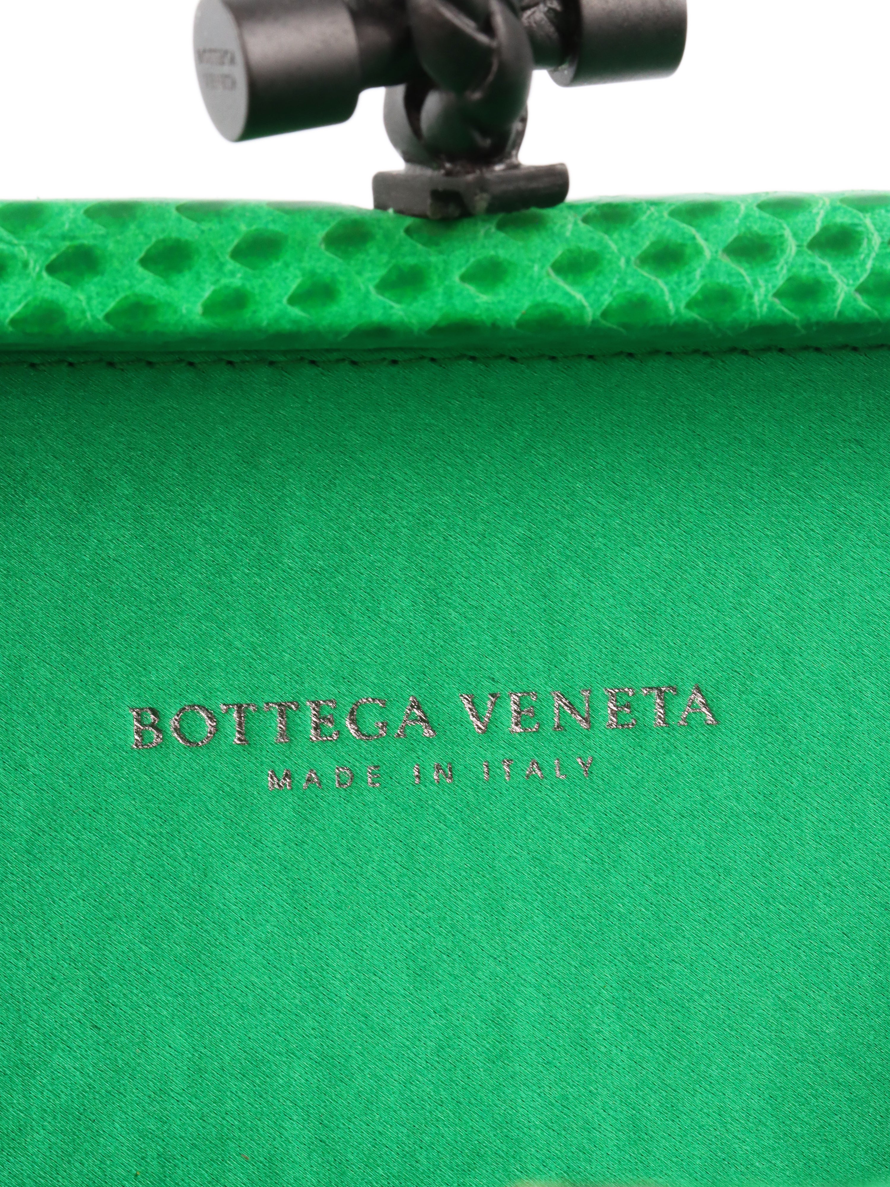 Bottega Veneta Green Intrecciato Clutch.