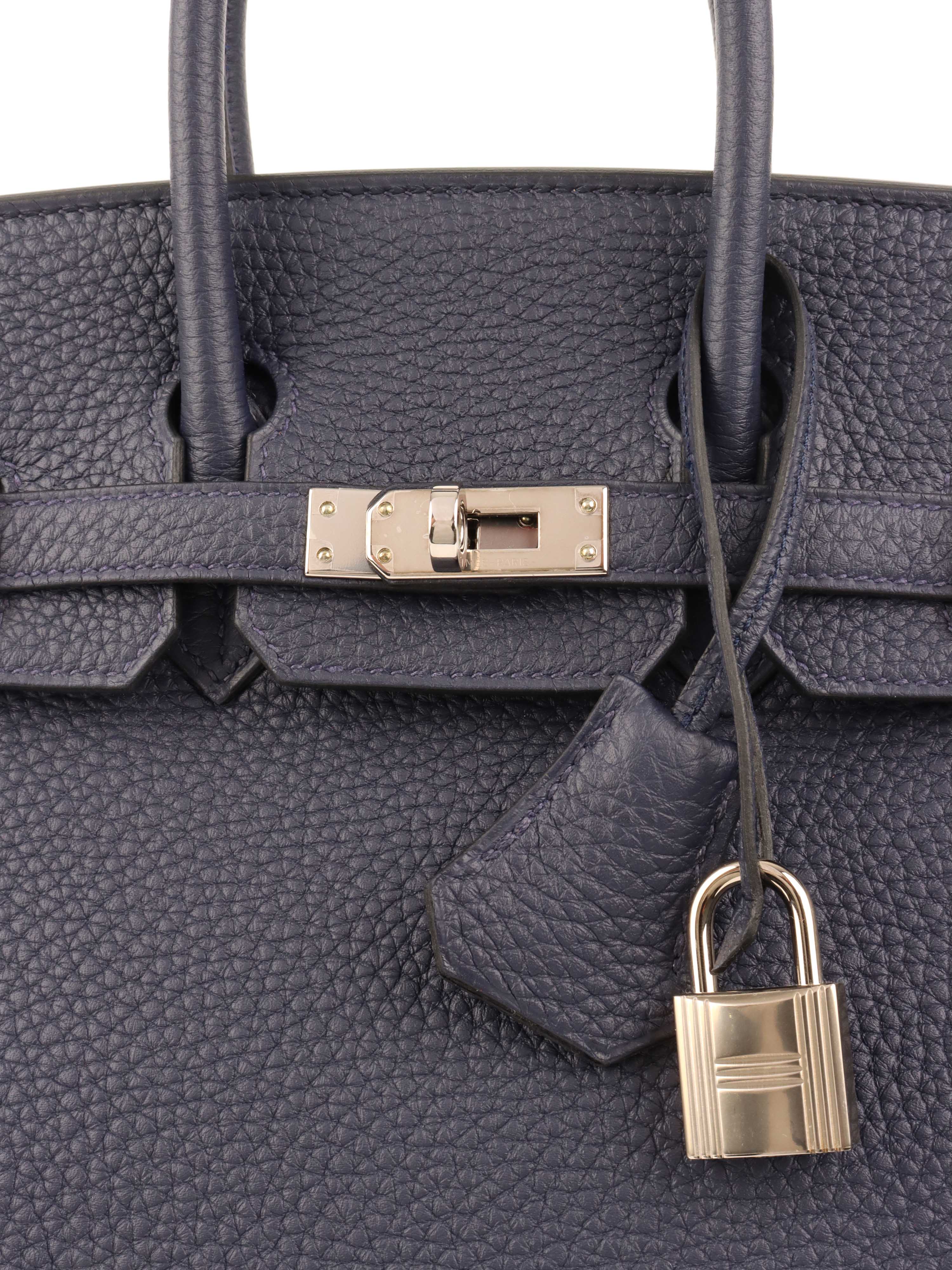 Hermes Birkin 25 Bleu Nuit PHW.