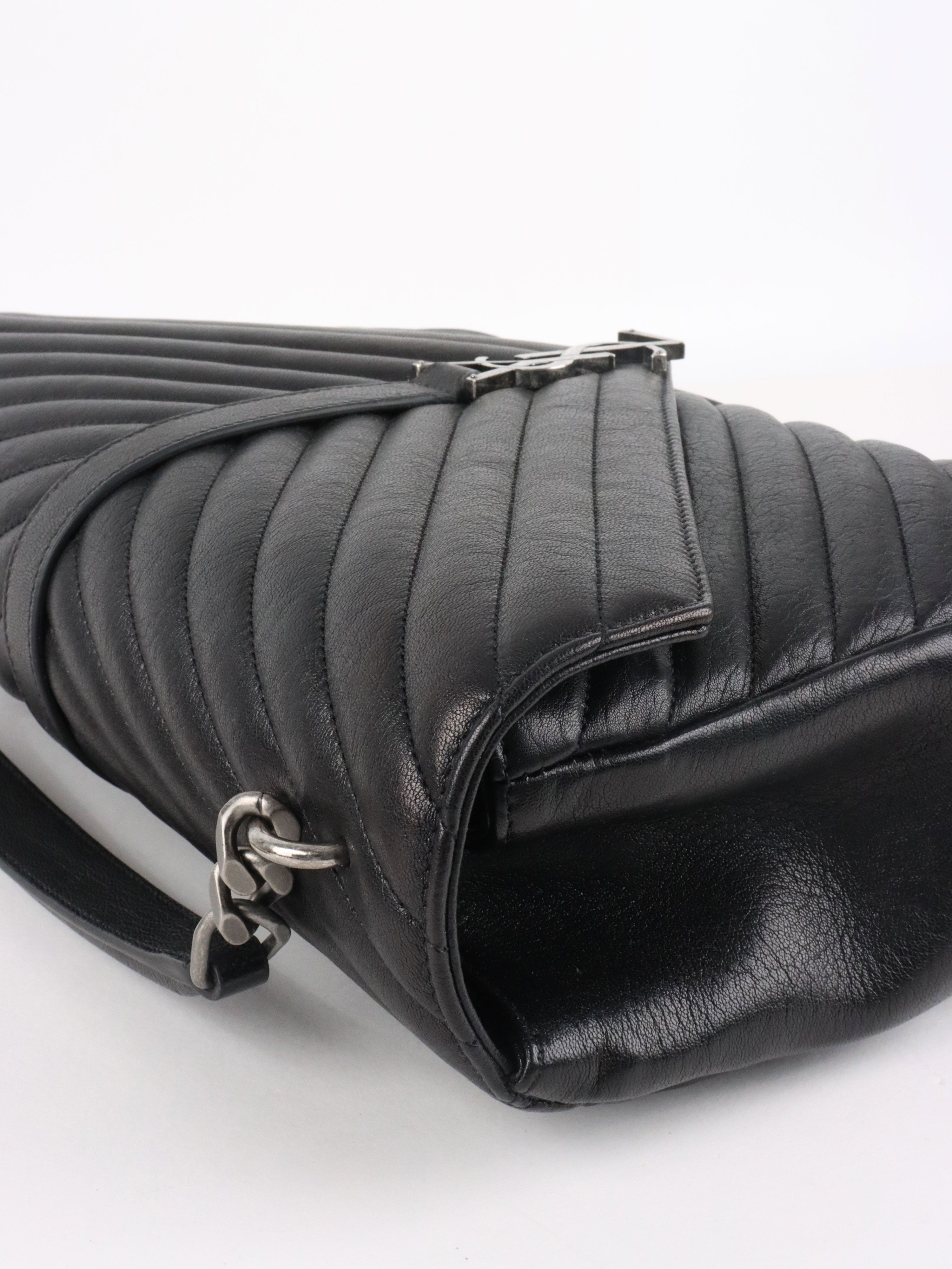 Saint Laurent Large Black College Bag