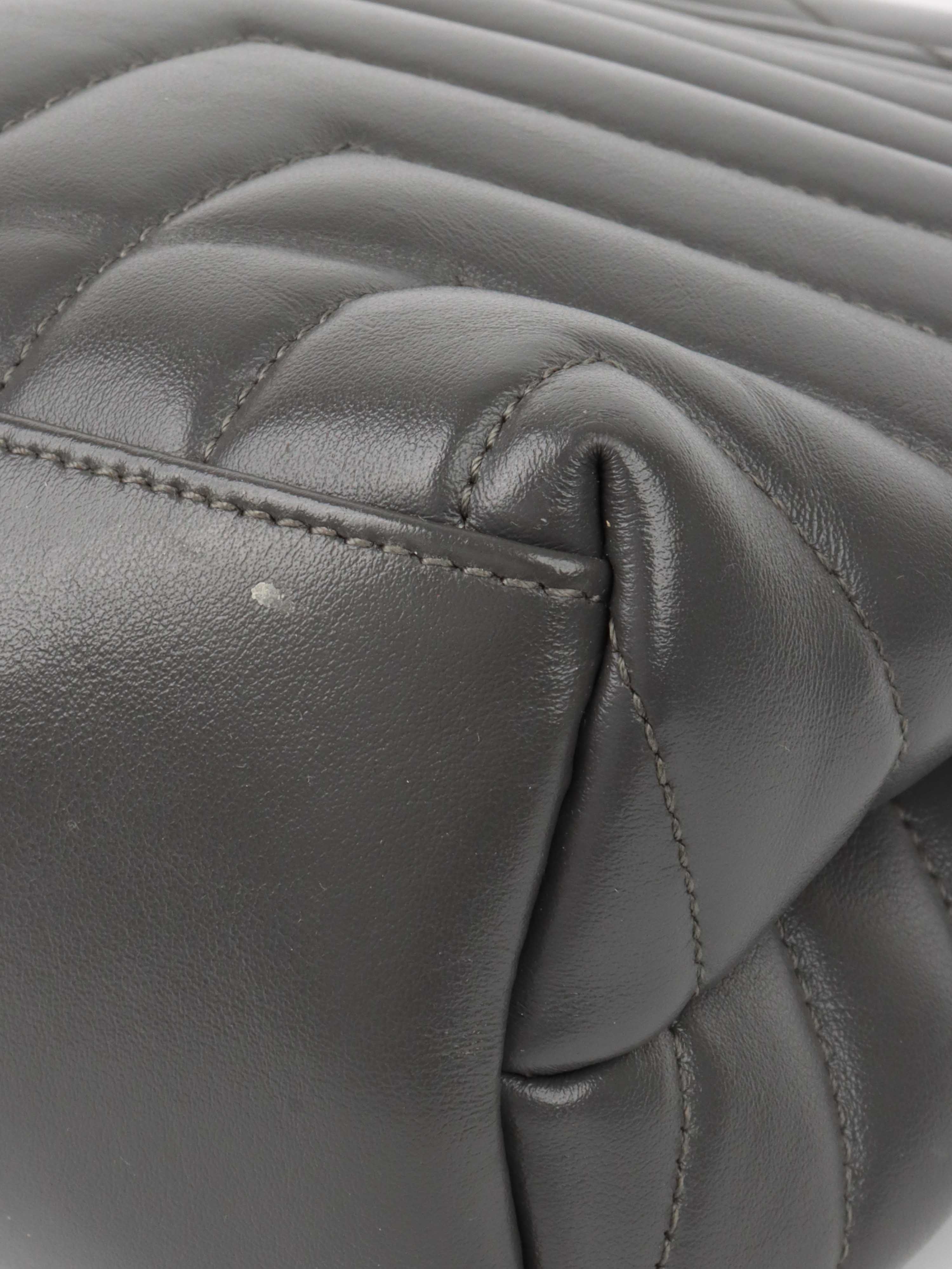 Saint Laurent Dark Grey Medium Loulou Bag.