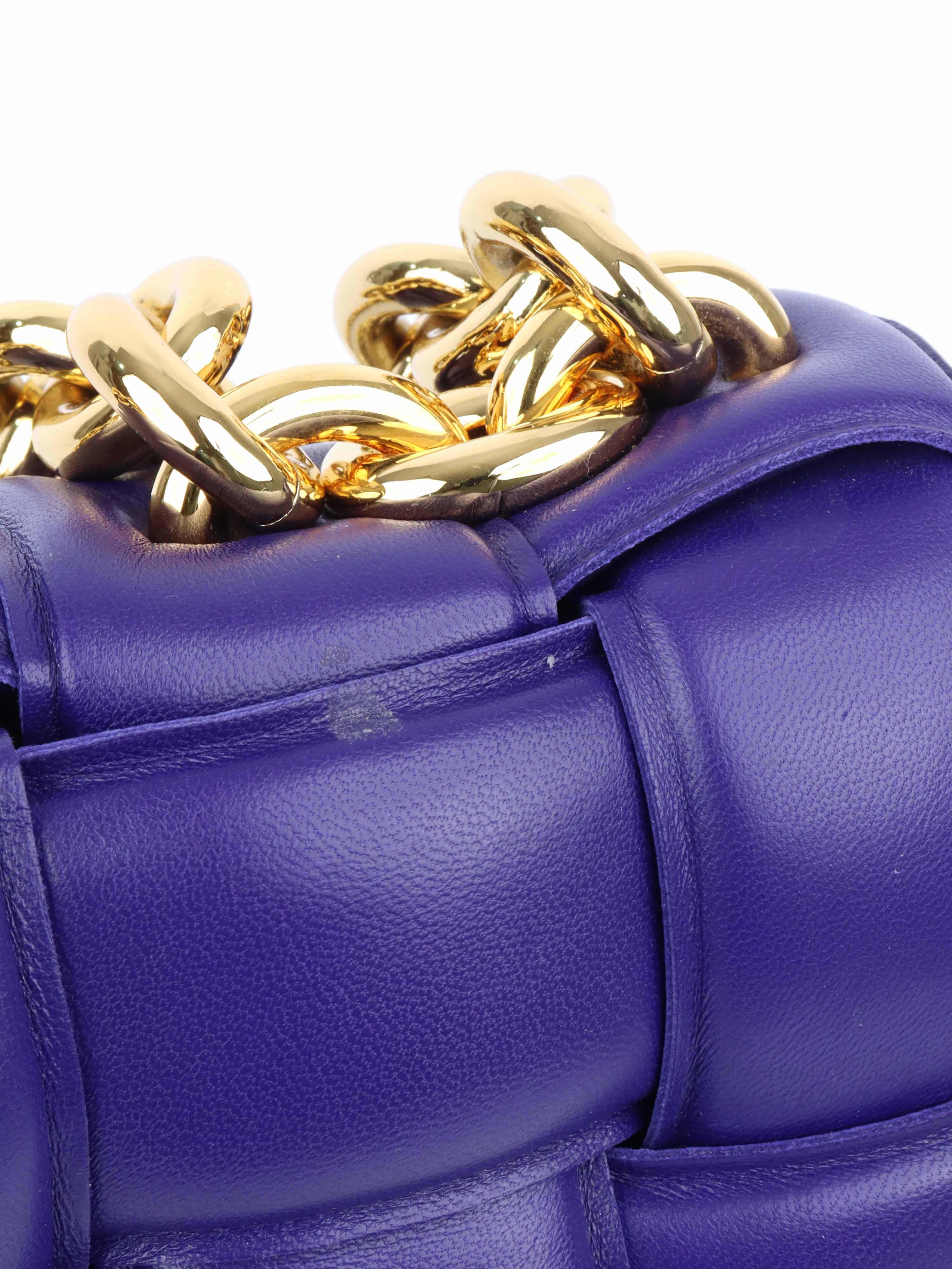 Bottega Veneta Purple Padded Chain Casette Bag.