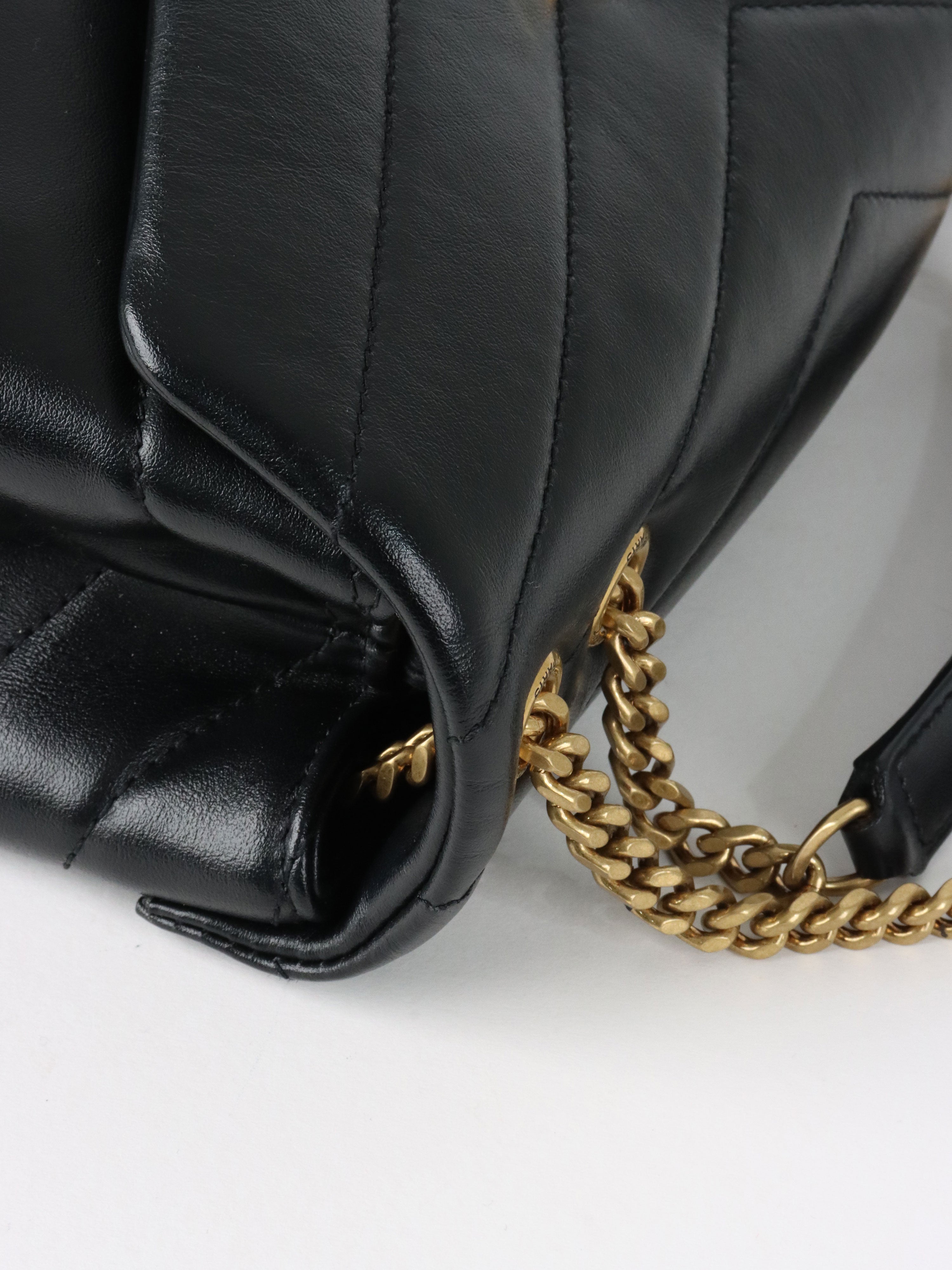 Saint Laurent Black Small Loulou Bag GHW