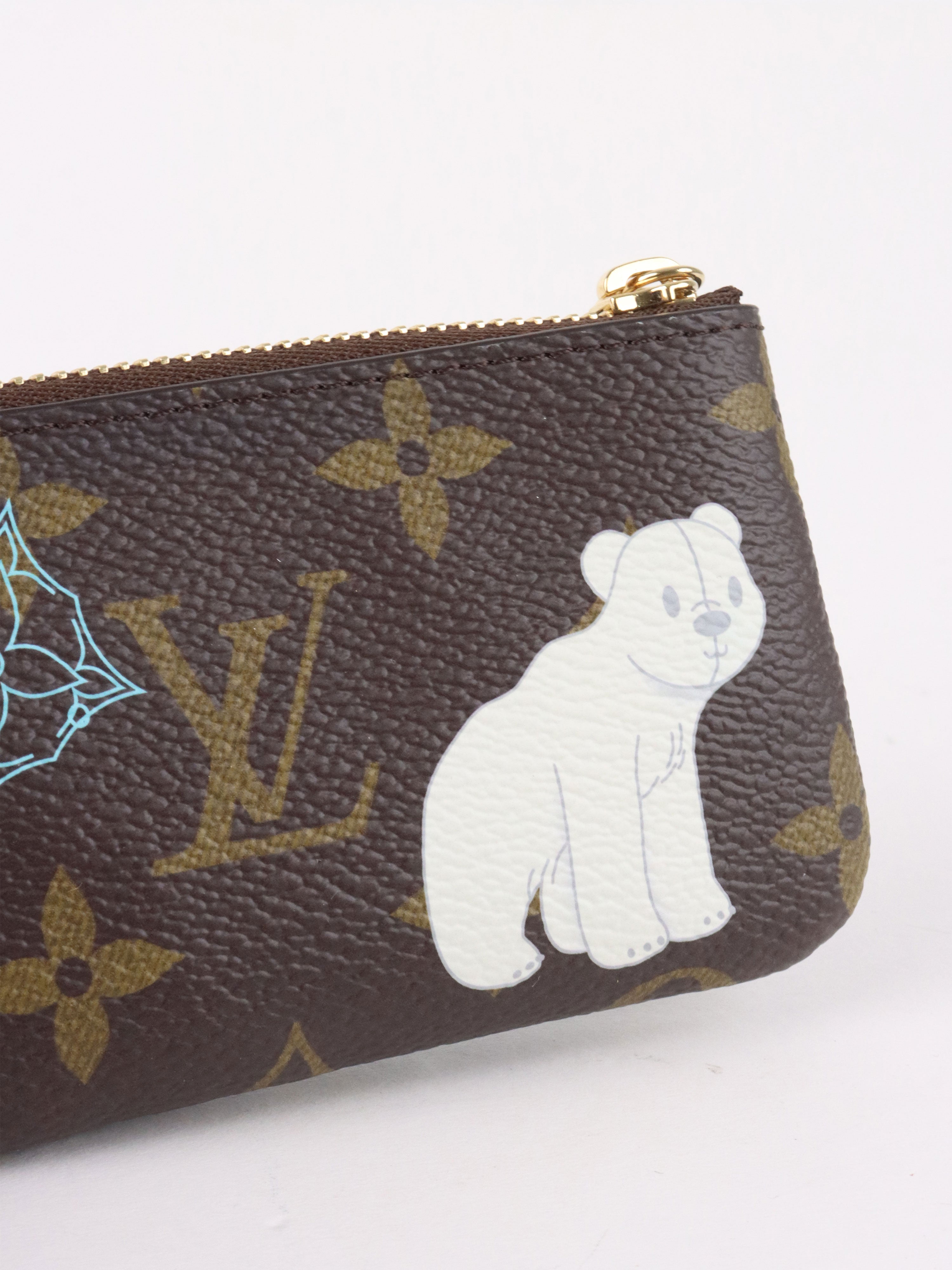 Louis Vuitton Azur Frost Christmas Animation Key Pouch