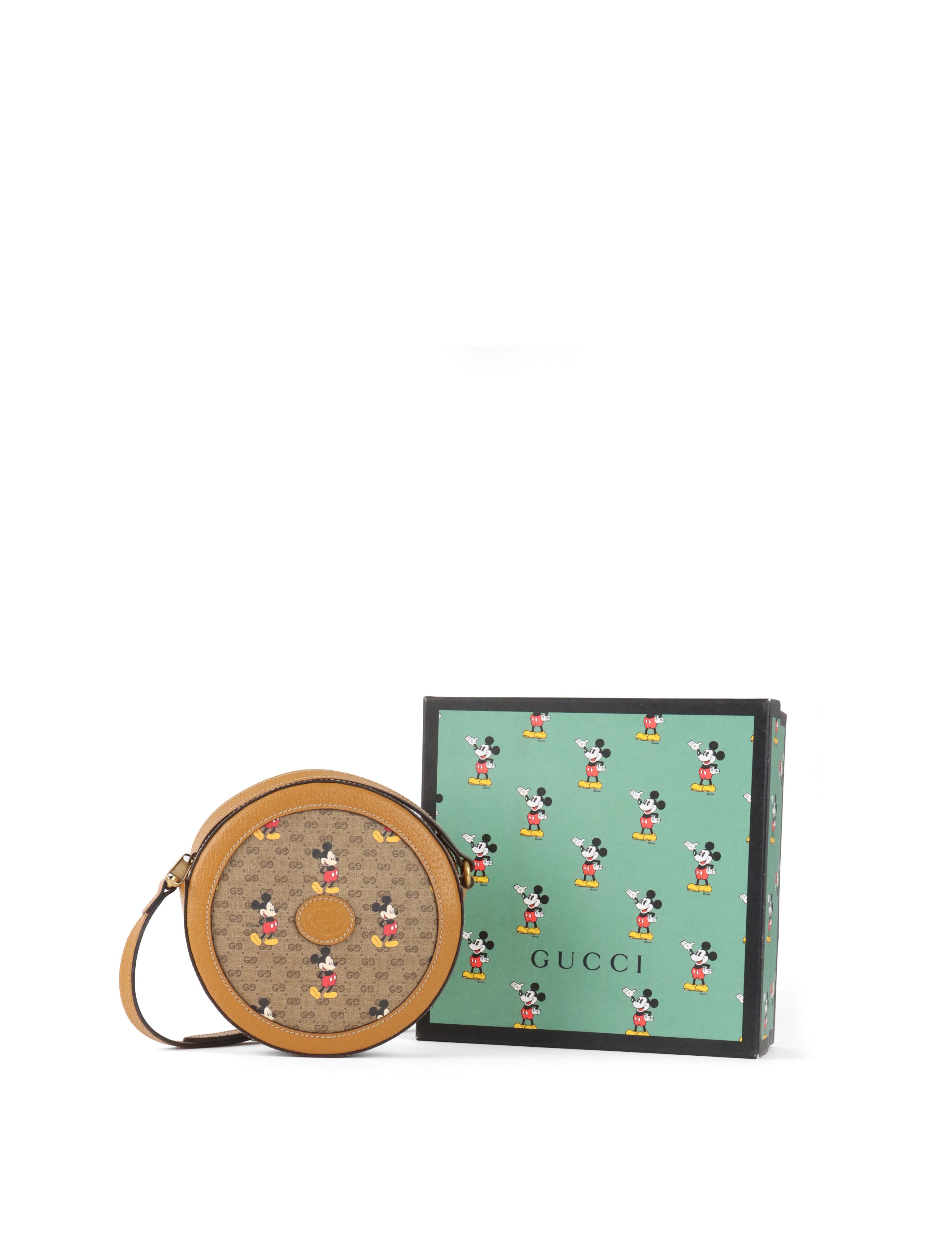 Gucci x Disney Mickey Mouse Round Crossbody Bag