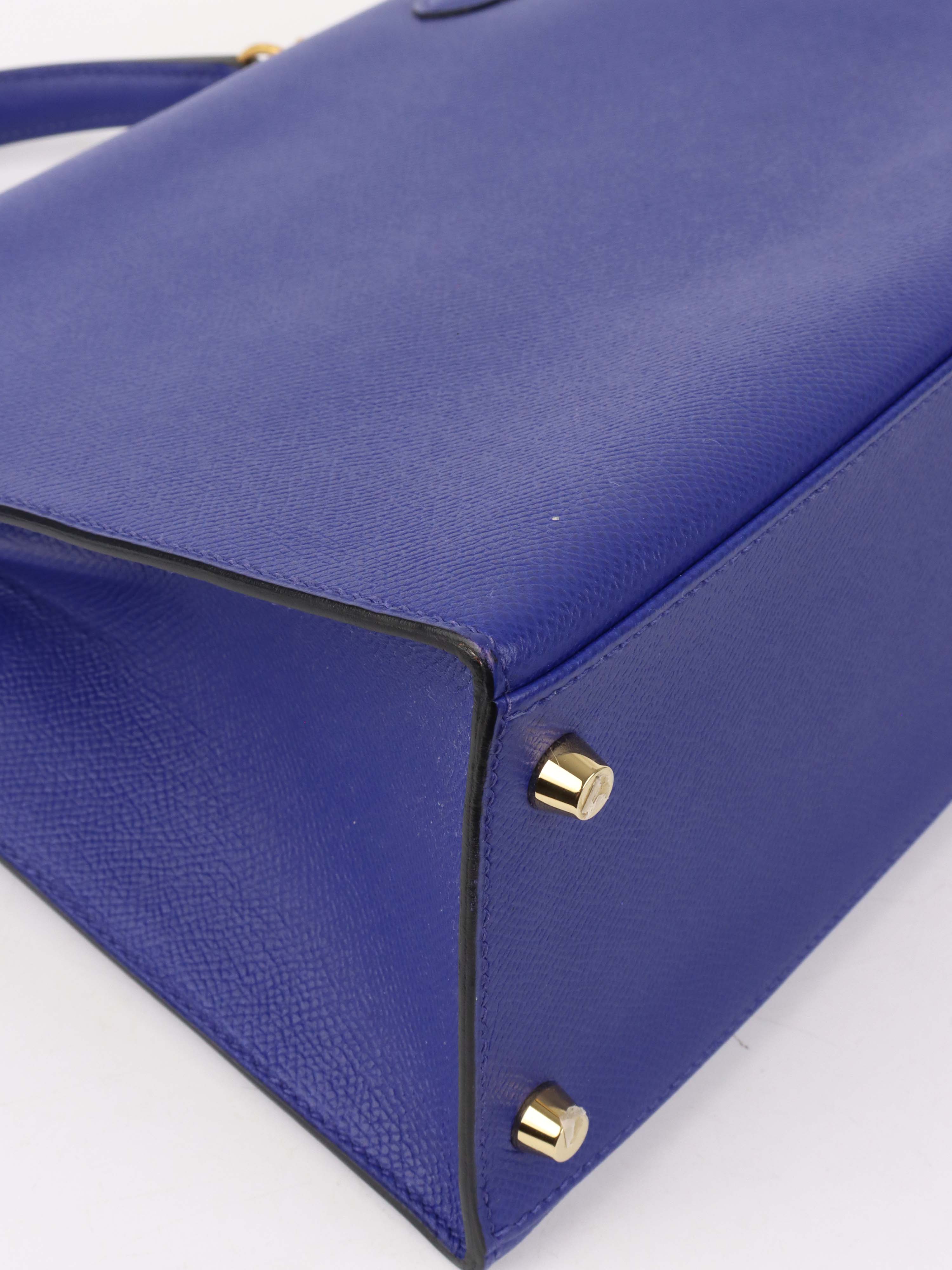 Hermes Kelly 28 Epsom in Blue Electric Stamp A GHW.