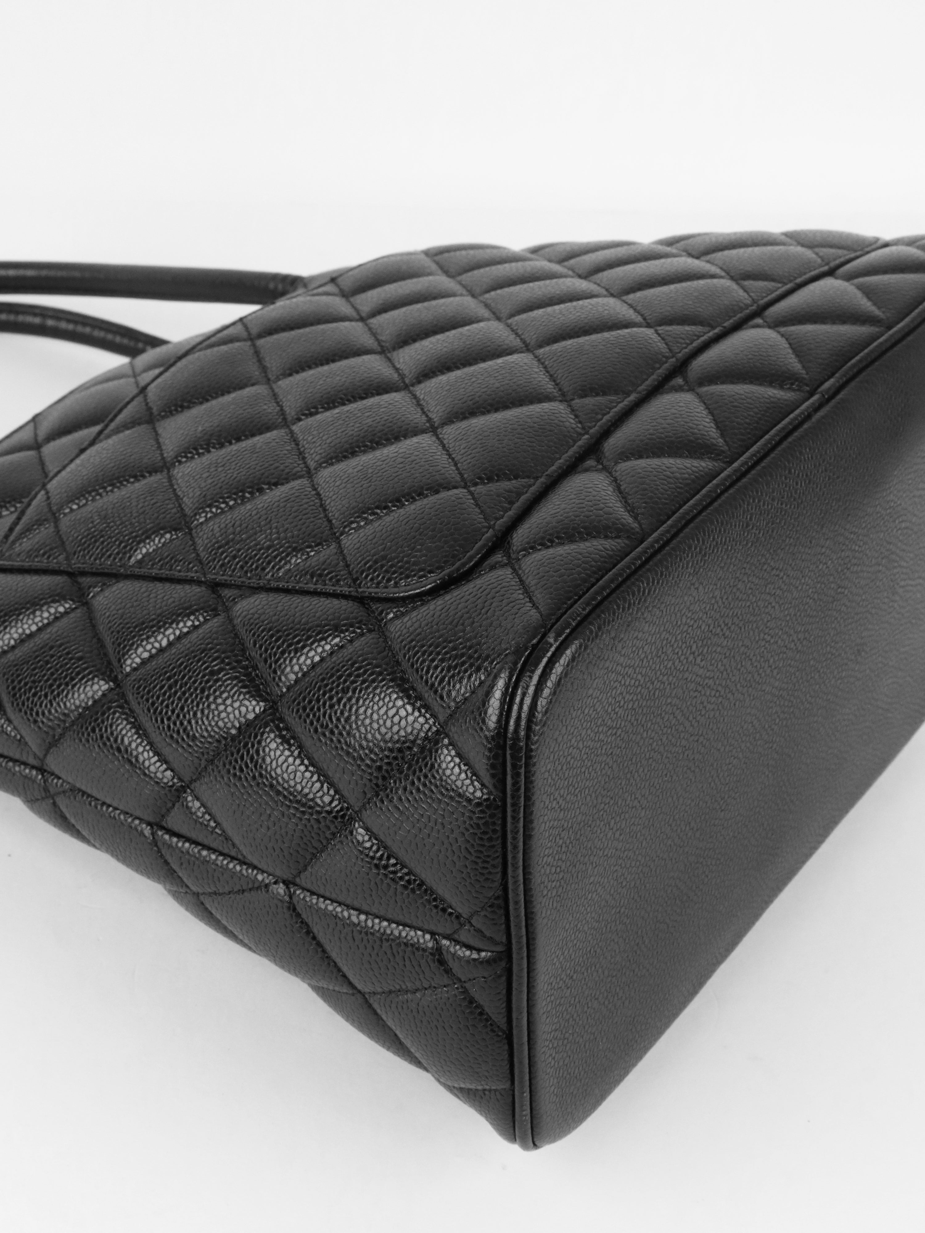 Chanel Black Caviar Vintage Medallion Tote
