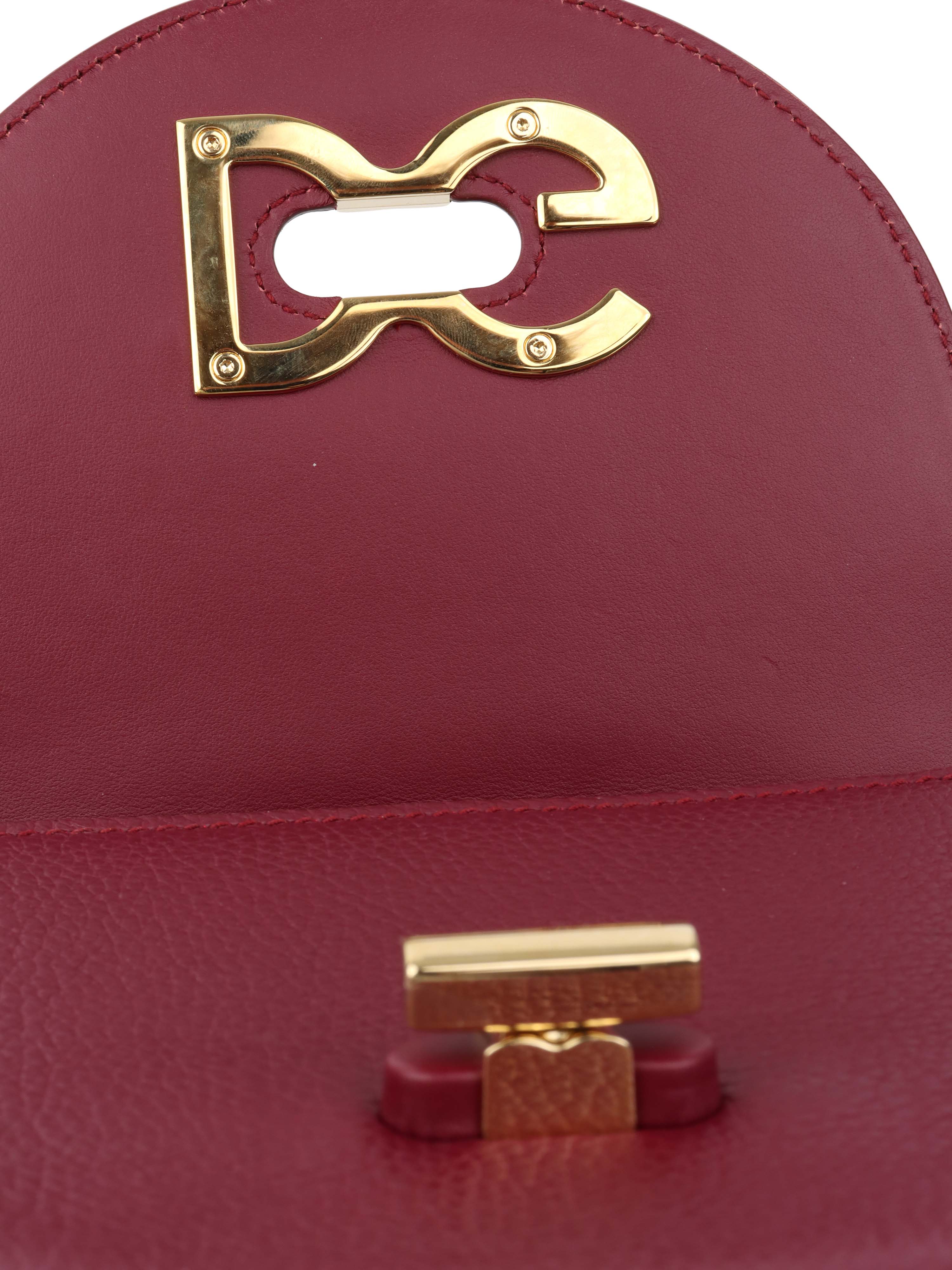 Dolce 
Gabbana Burgundy Chain Shoulder Bag.