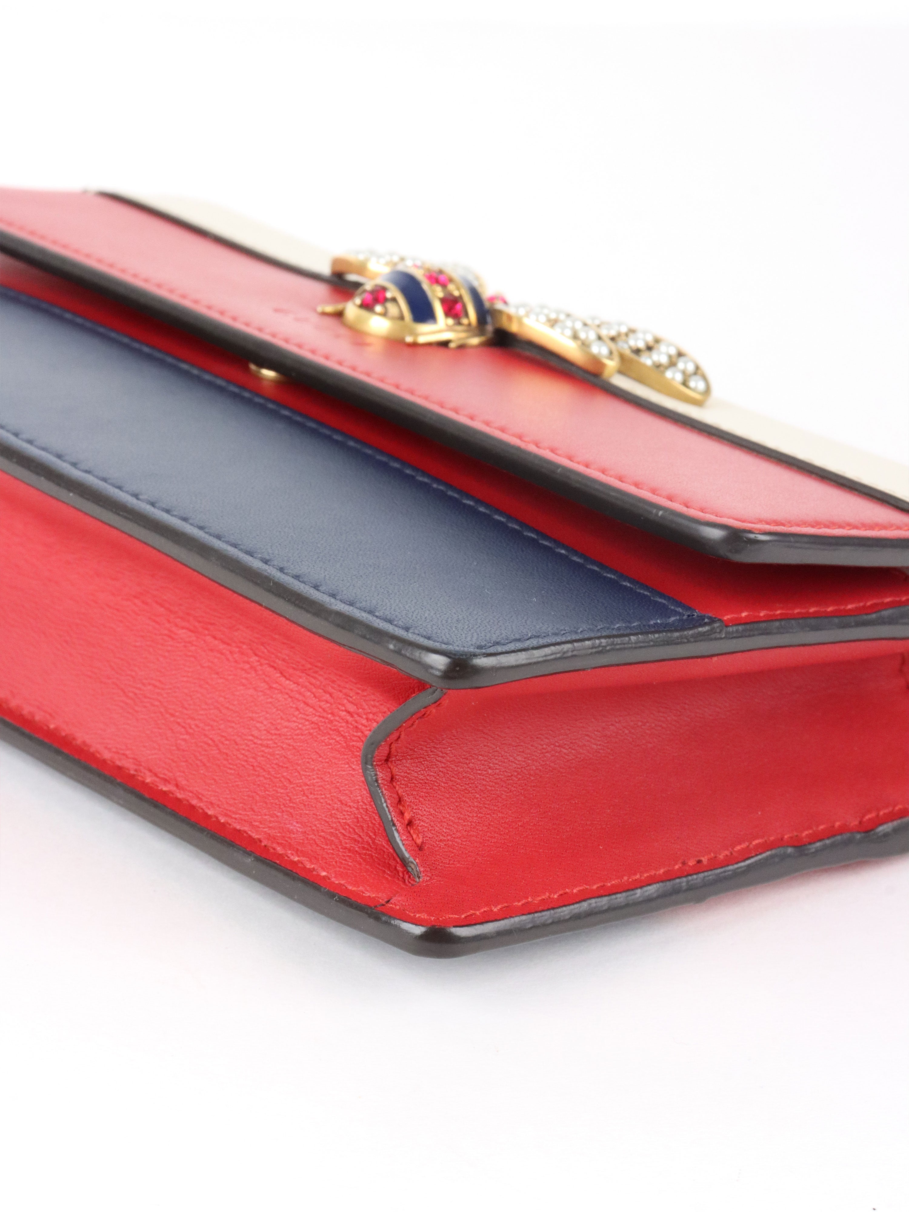 Gucci Tri-color Queen Margaret Wallet on Chain