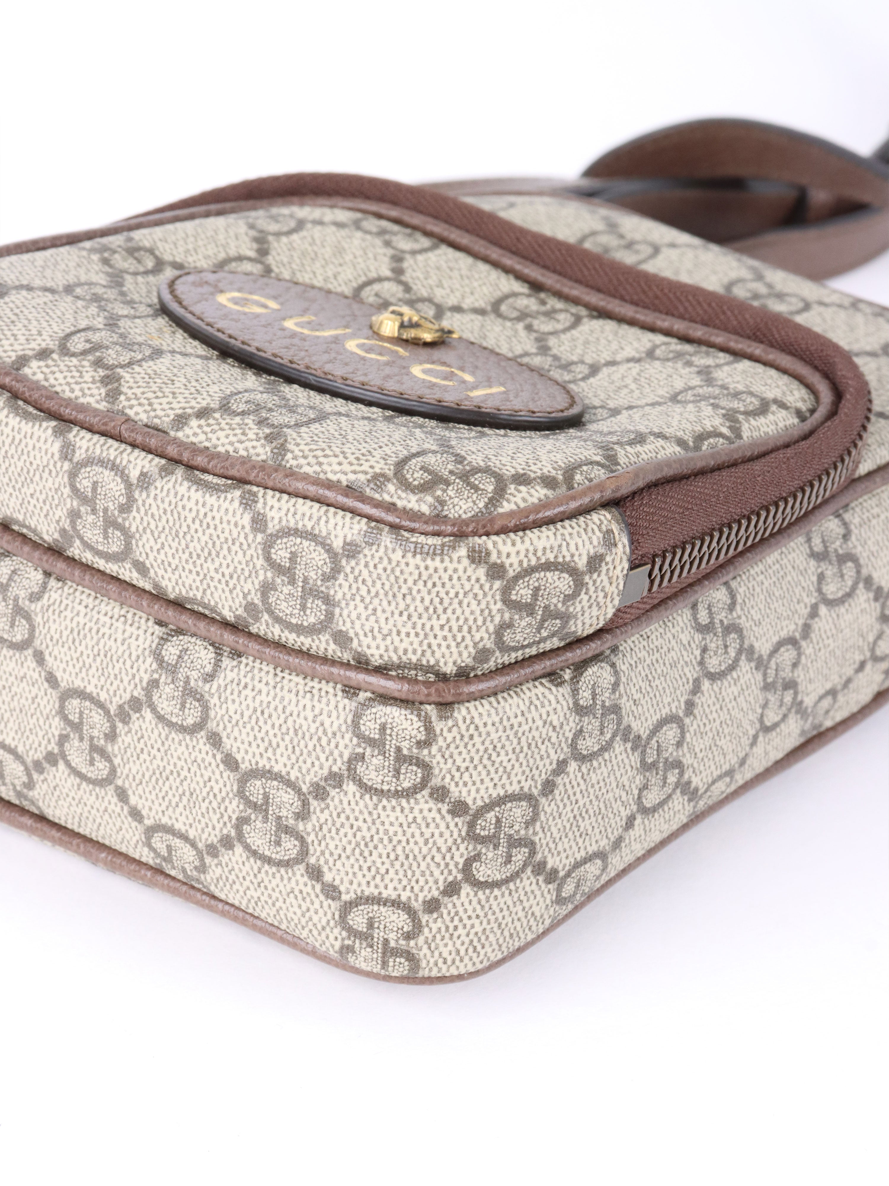 Gucci Mini Neo GG Supreme Canvas Vintage Crossbody Bag.