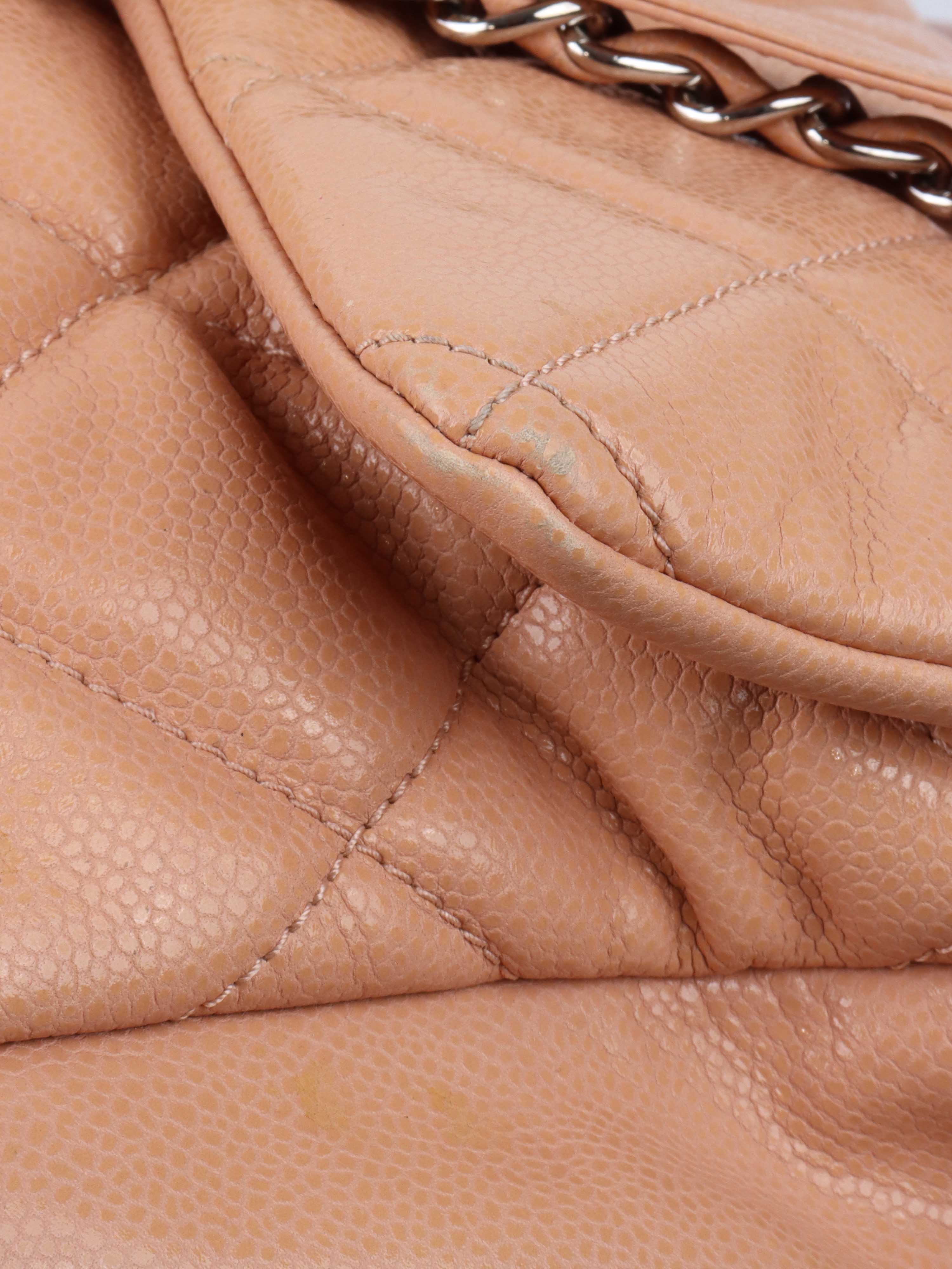 Chanel Patent Salmon Leather Shoulder Bag.