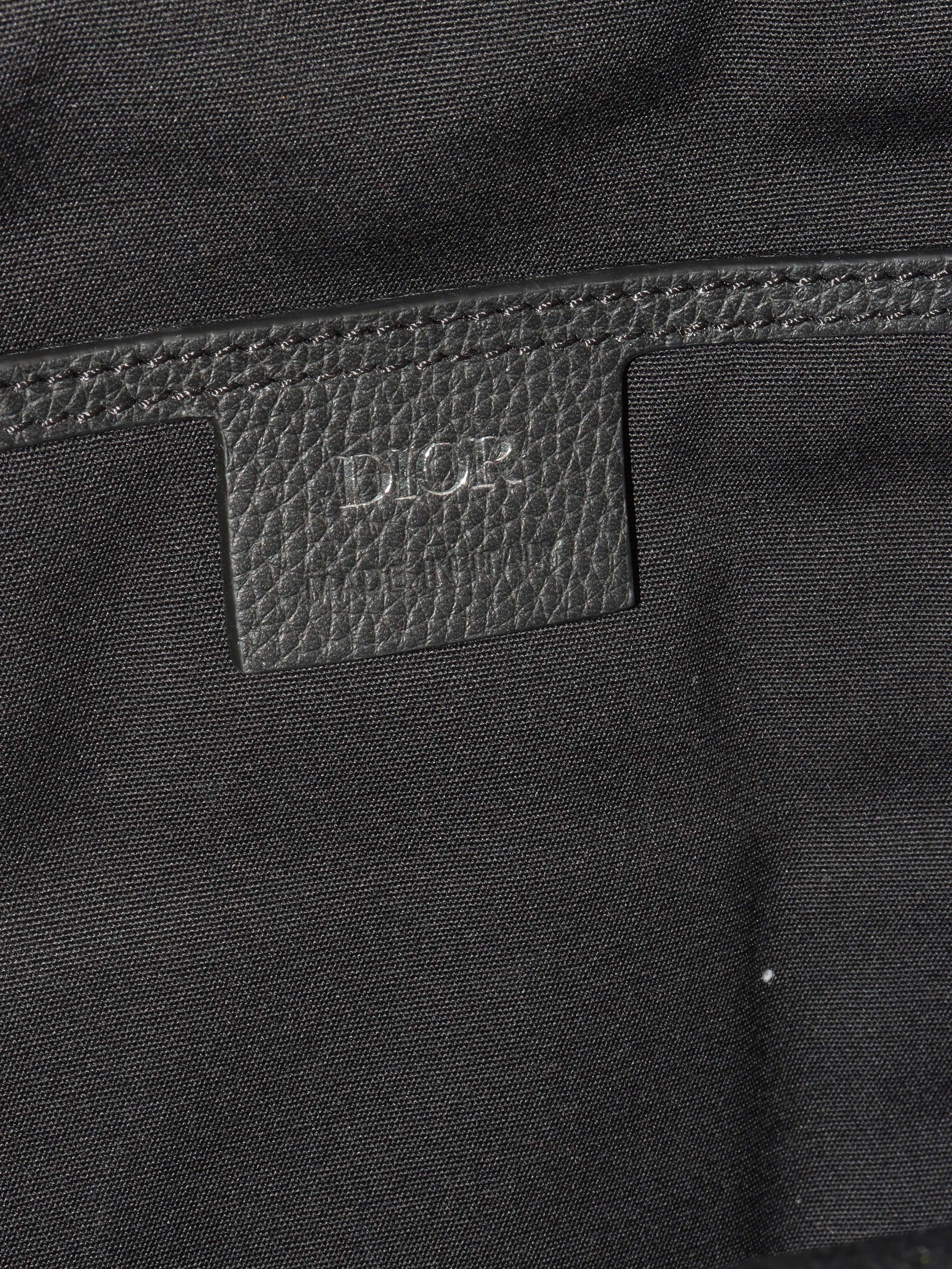 Dior Blue Oblique Canvas Crossbody Sling Bag.