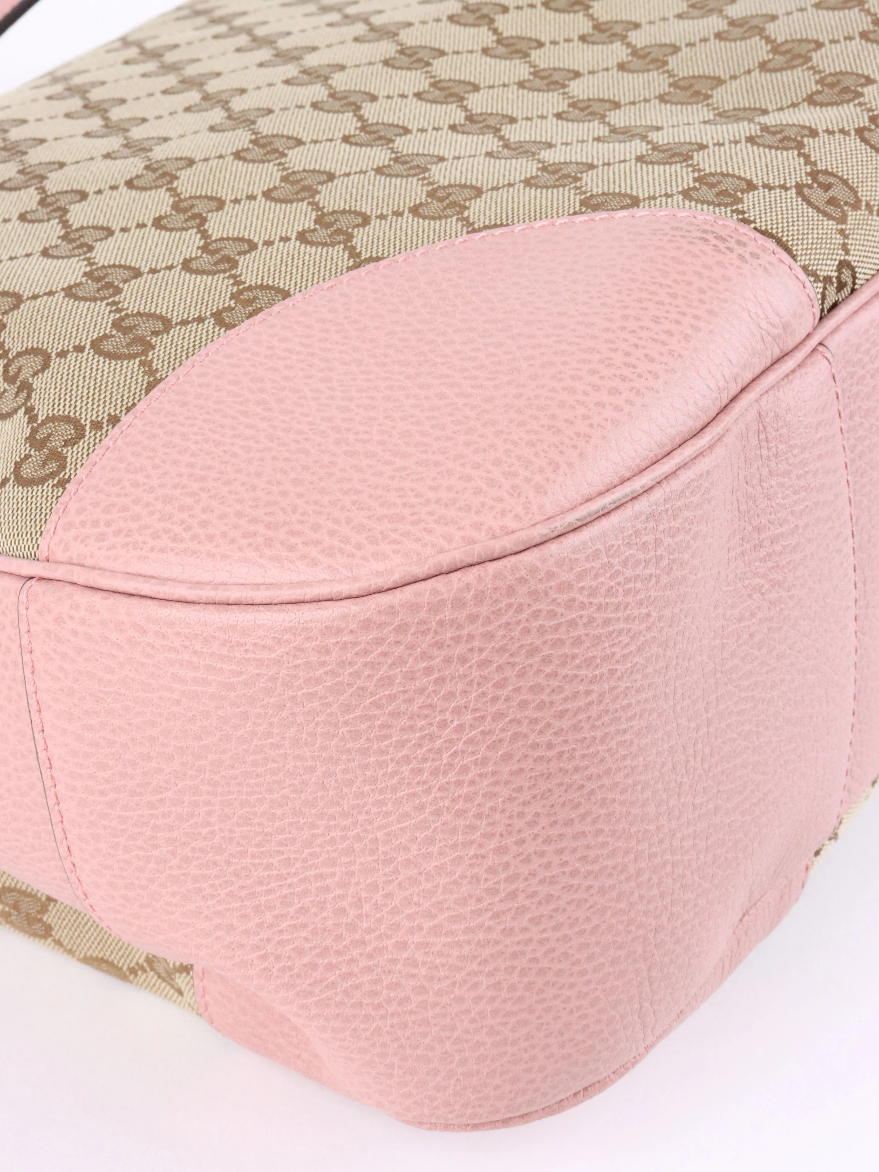 Gucci Large Dusty Pink GG Canvas Bree Hobo bag
