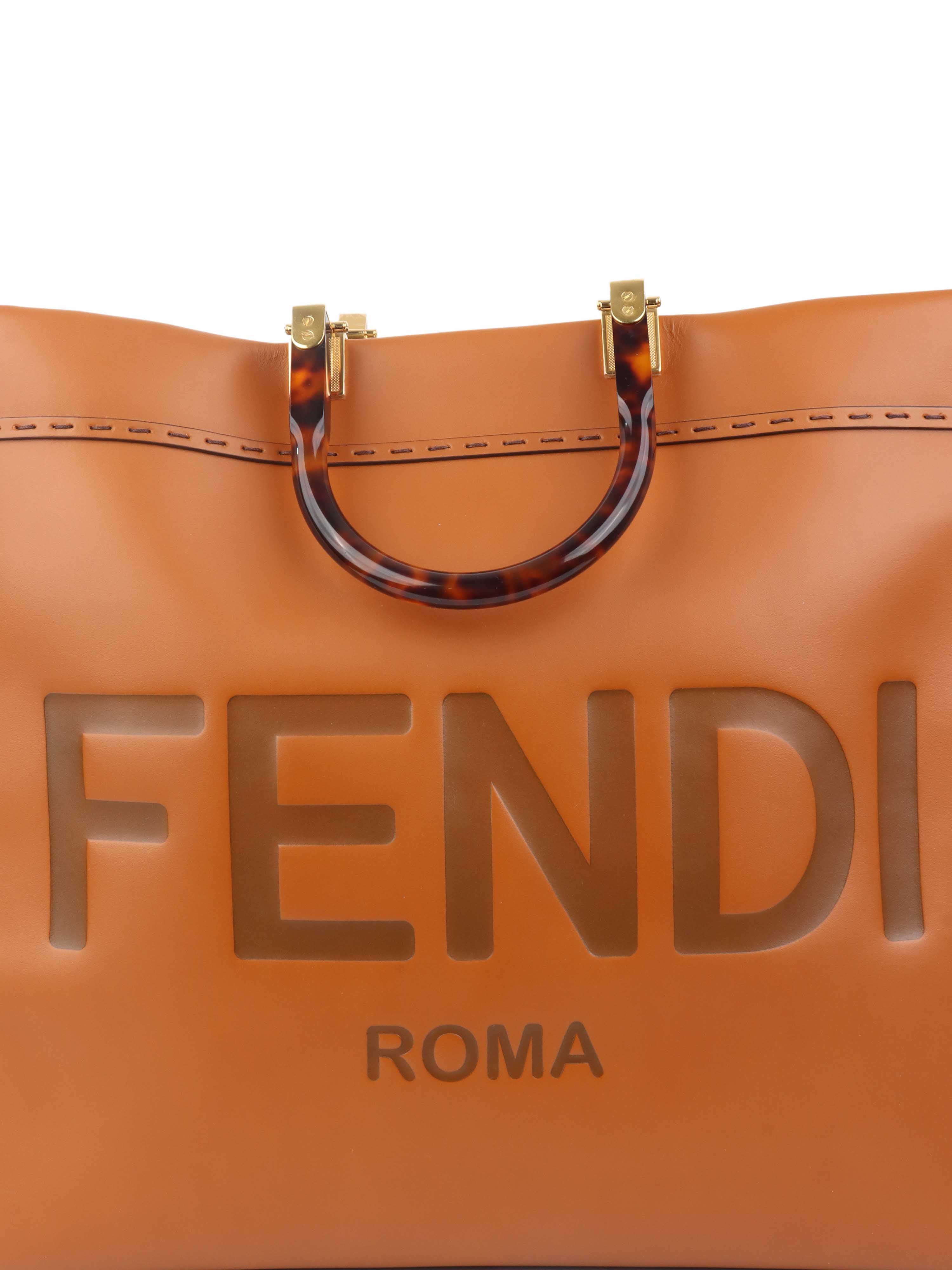 Fendi Tan Large Sunshine Tote.