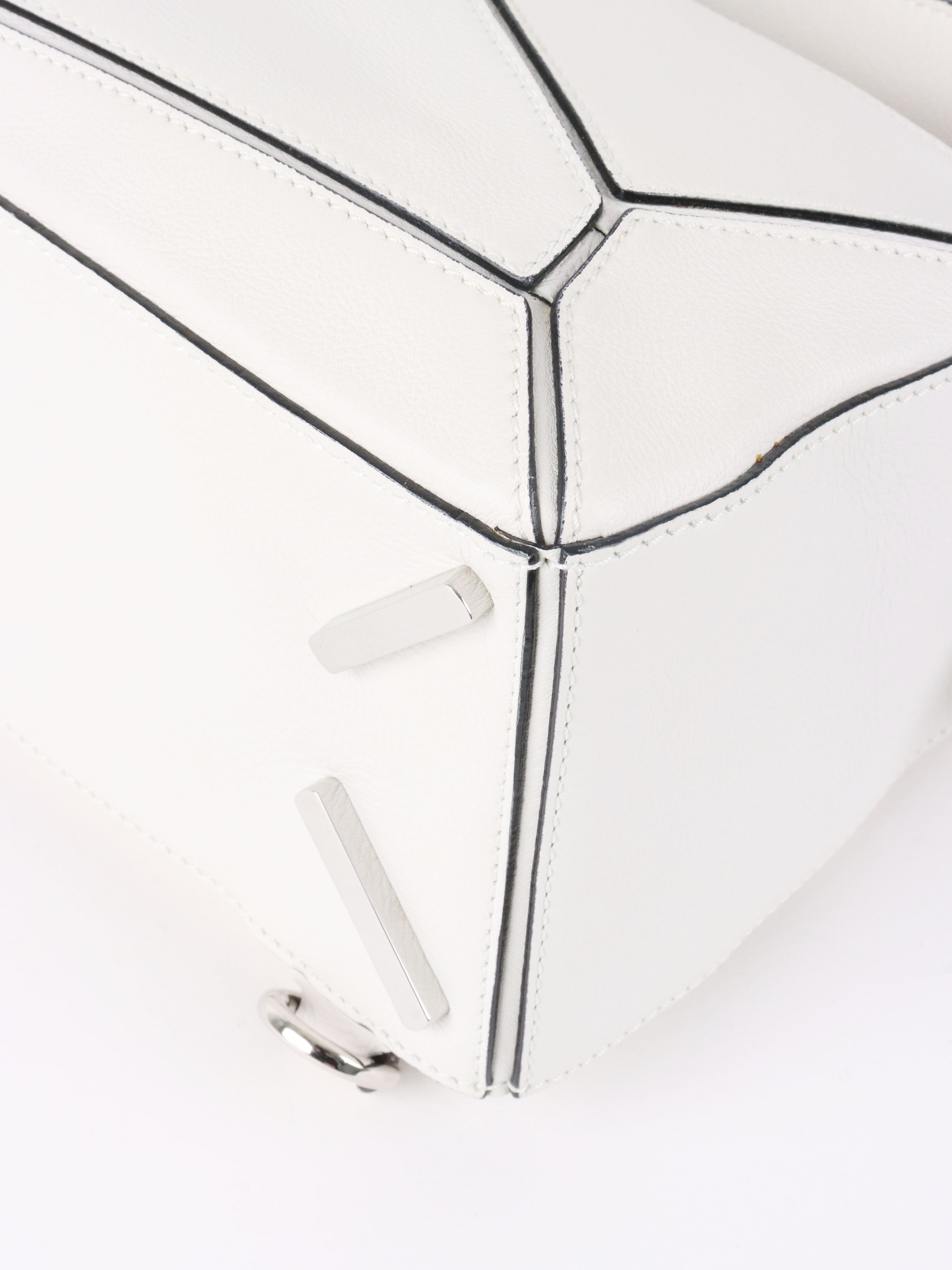 Loewe White Small Puzzle Bag