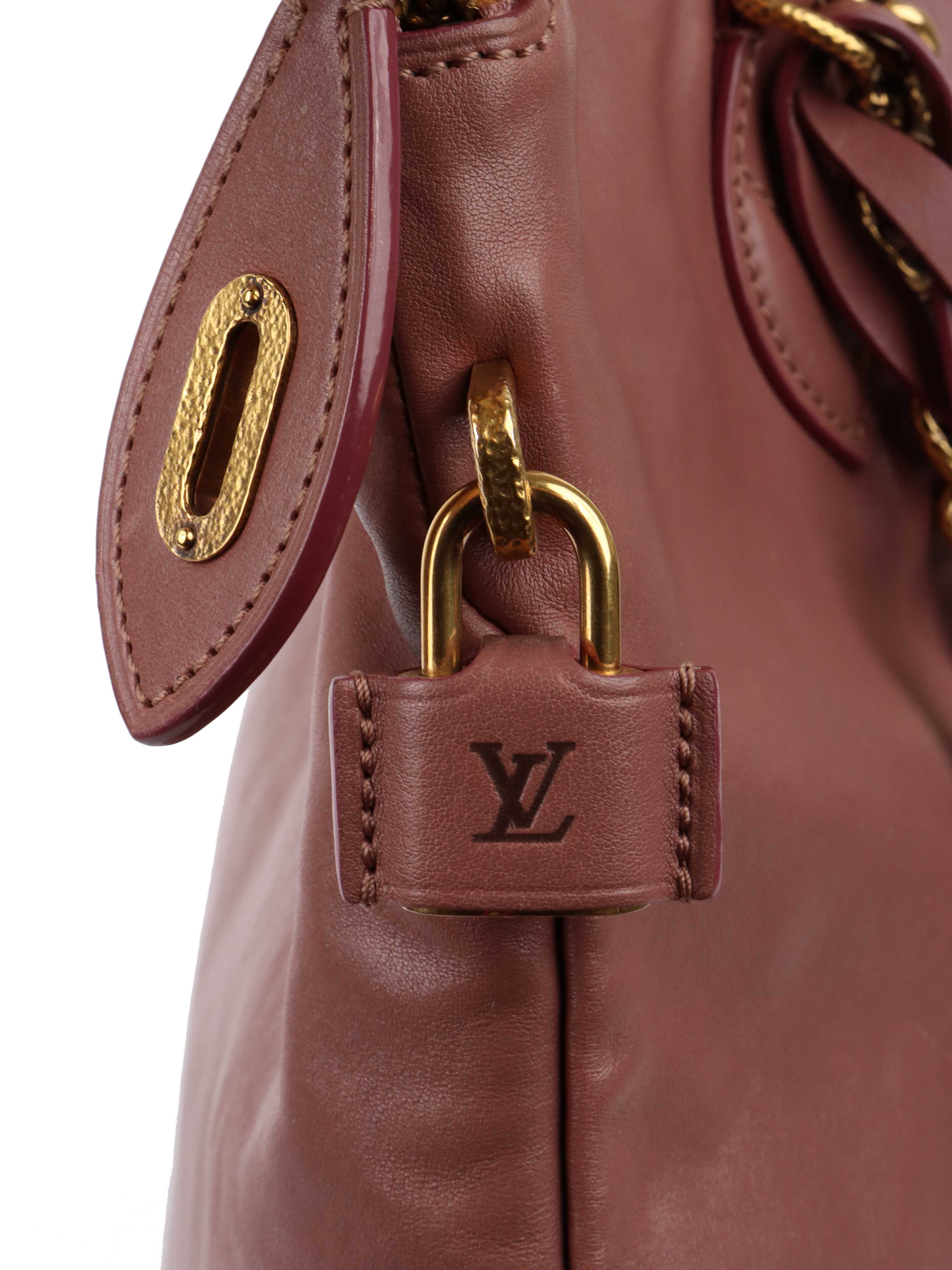 Louis Vuitton Limited Edition Rose Boudoir Lockit Chain Bag.