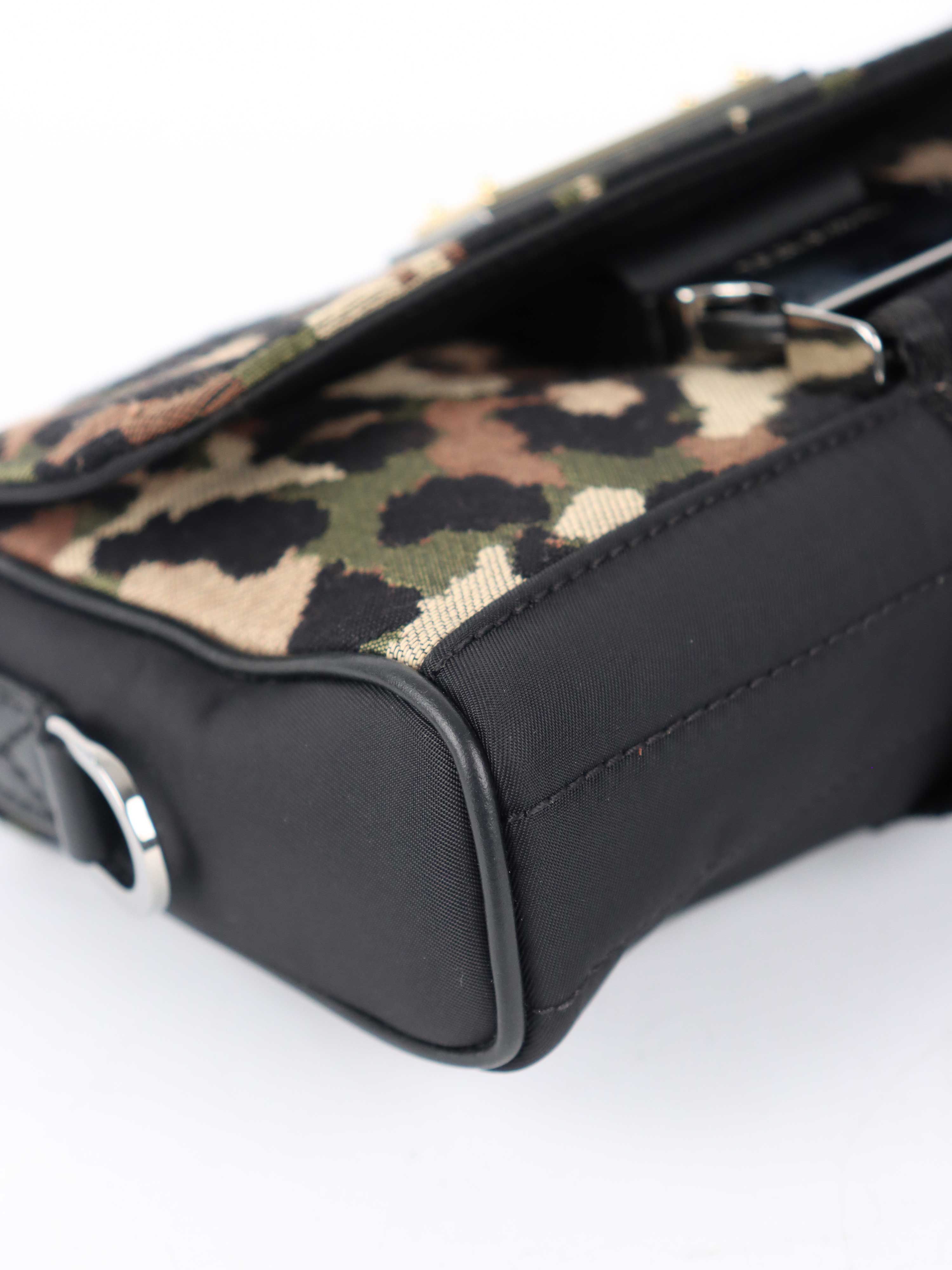 Dolce and Gabbana Leopard Jacquard Crossbody Bag.