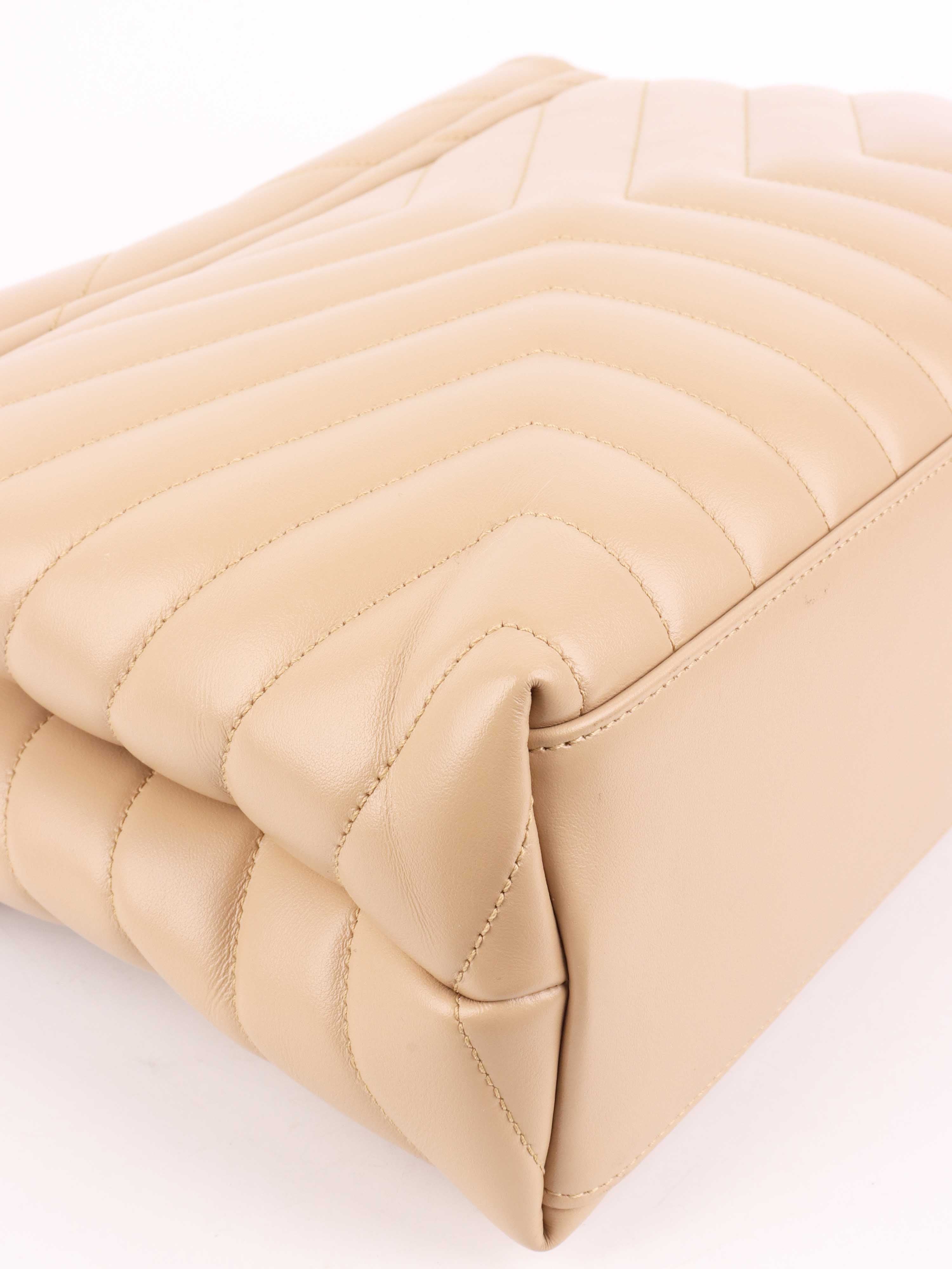 Saint Laurent Medium Beige Loulou Bag.