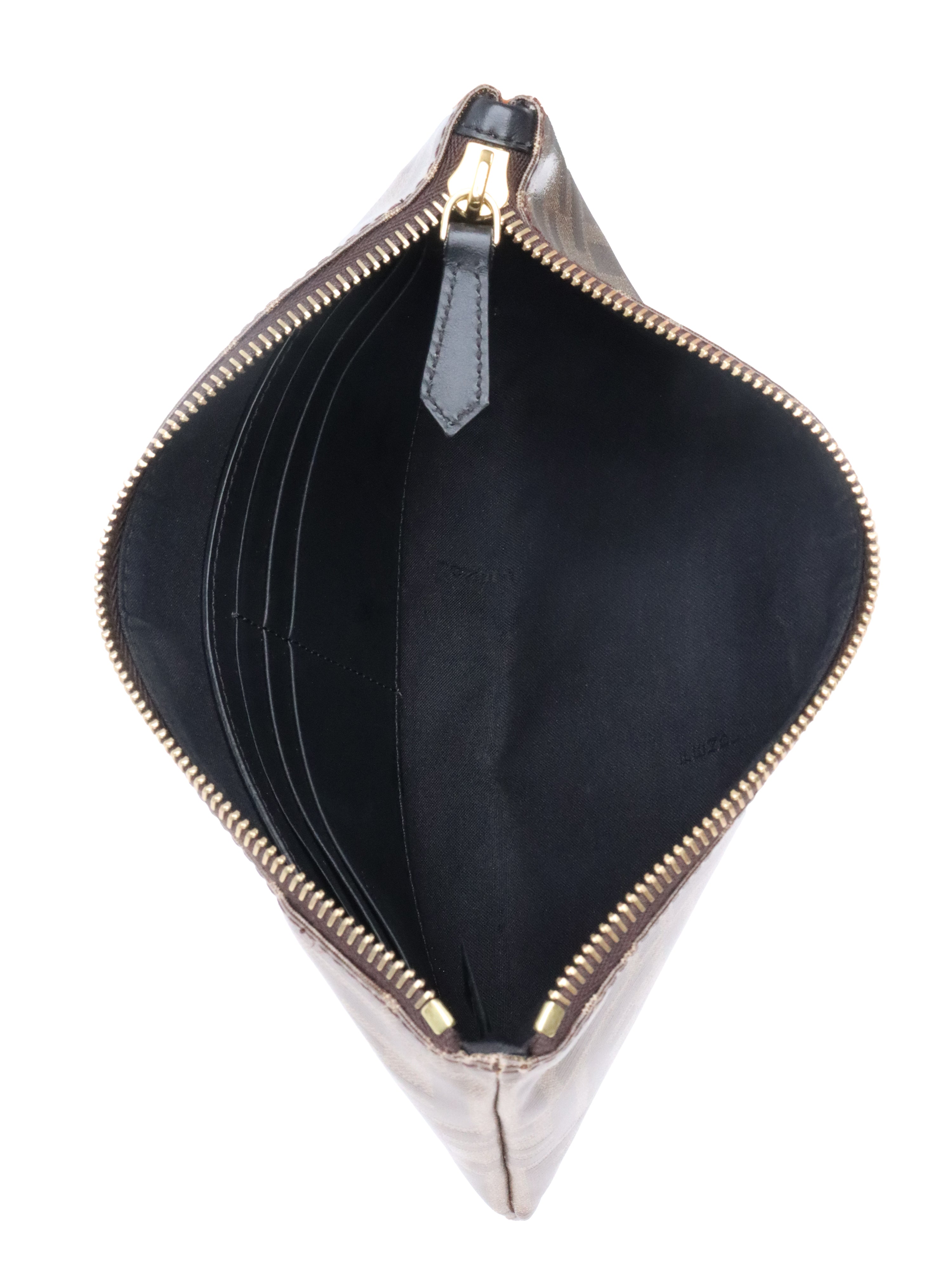 Fendi Glazed Brown FF Zucca Flat Pouch