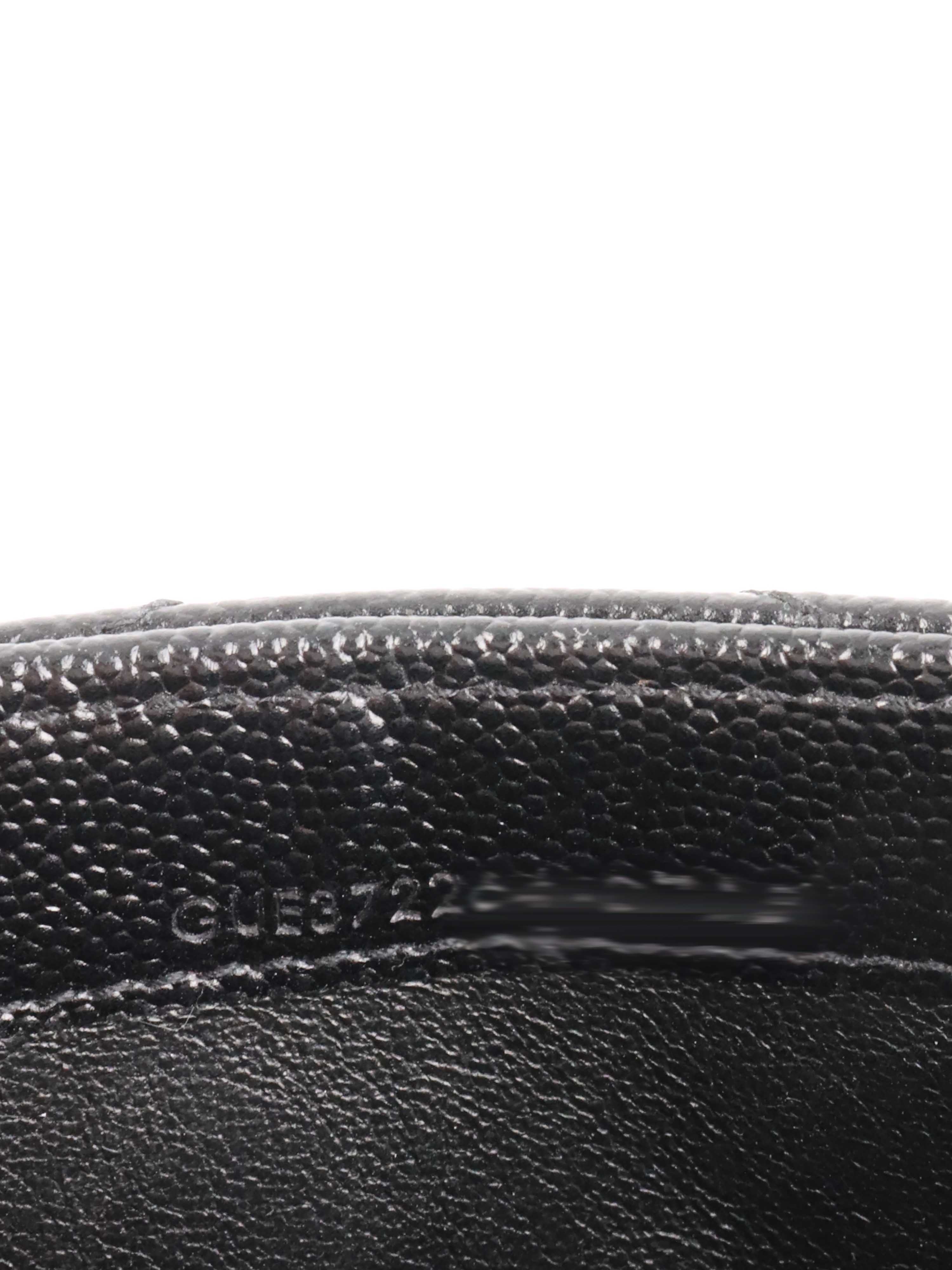 Saint Laurent Large Black Cassandre Wallet.