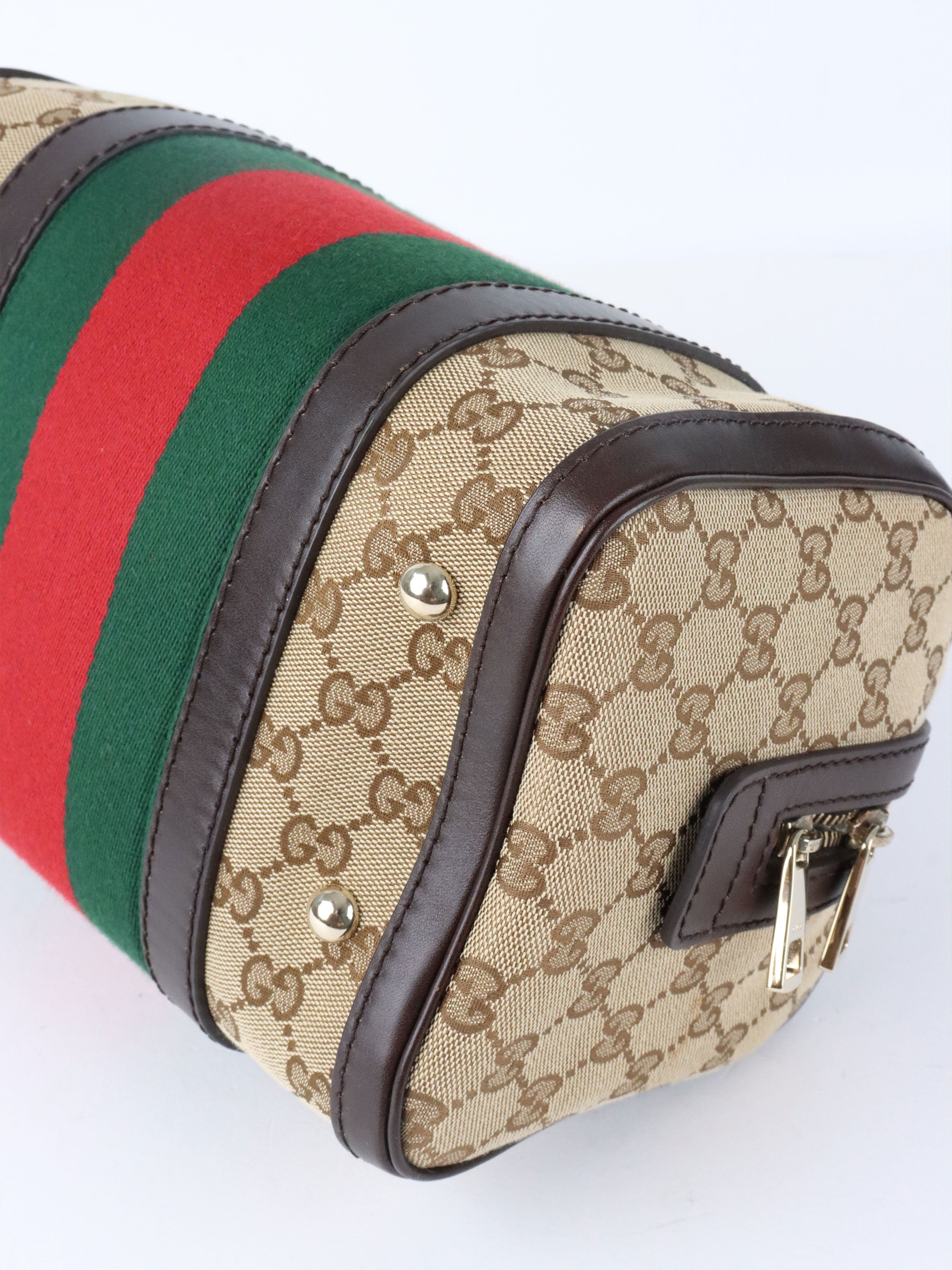 Gucci Small Web Vintage Boston Bag
