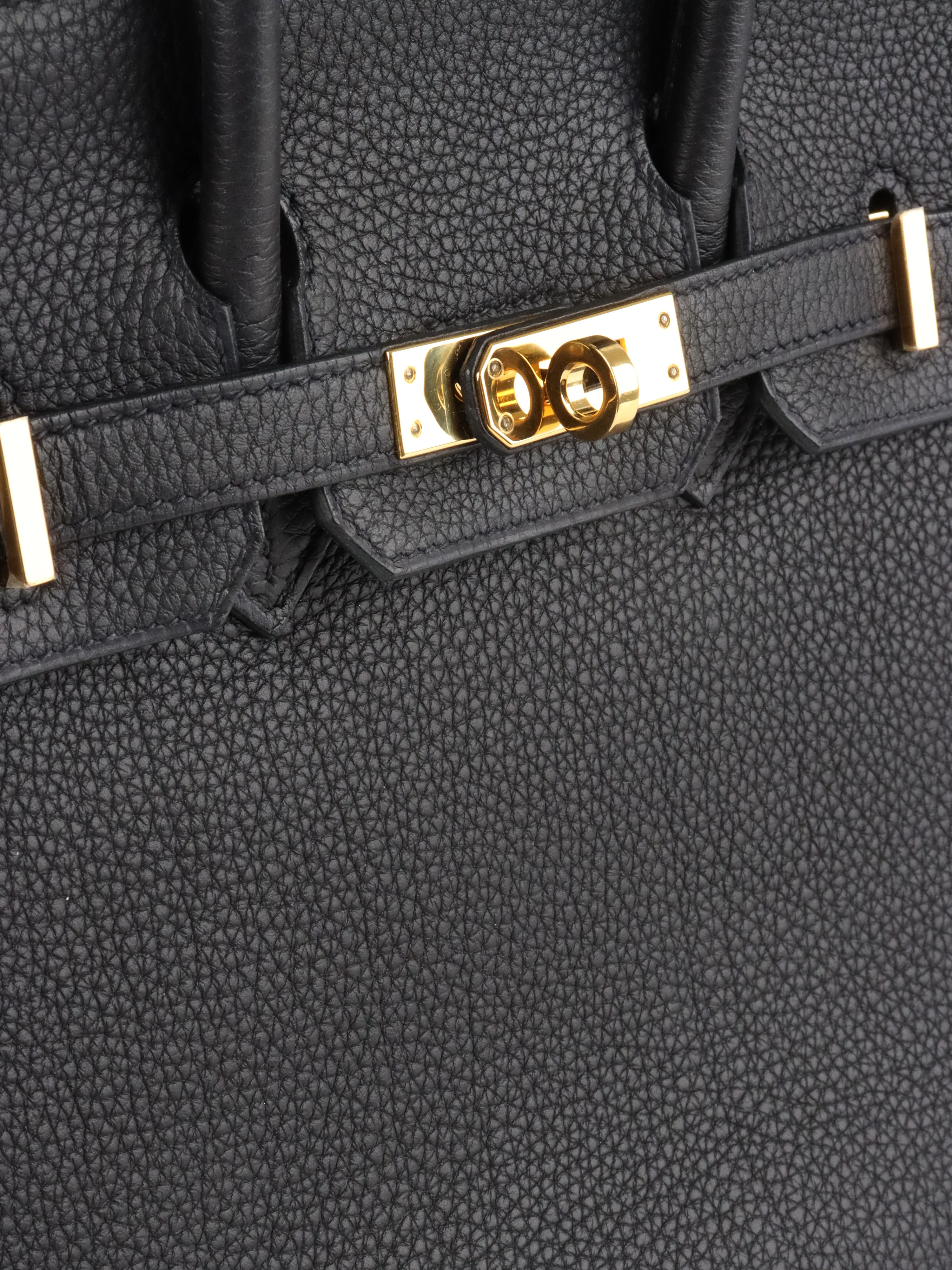 Hermes Noir Birkin 25 Togo Leather GHW Stamp Y