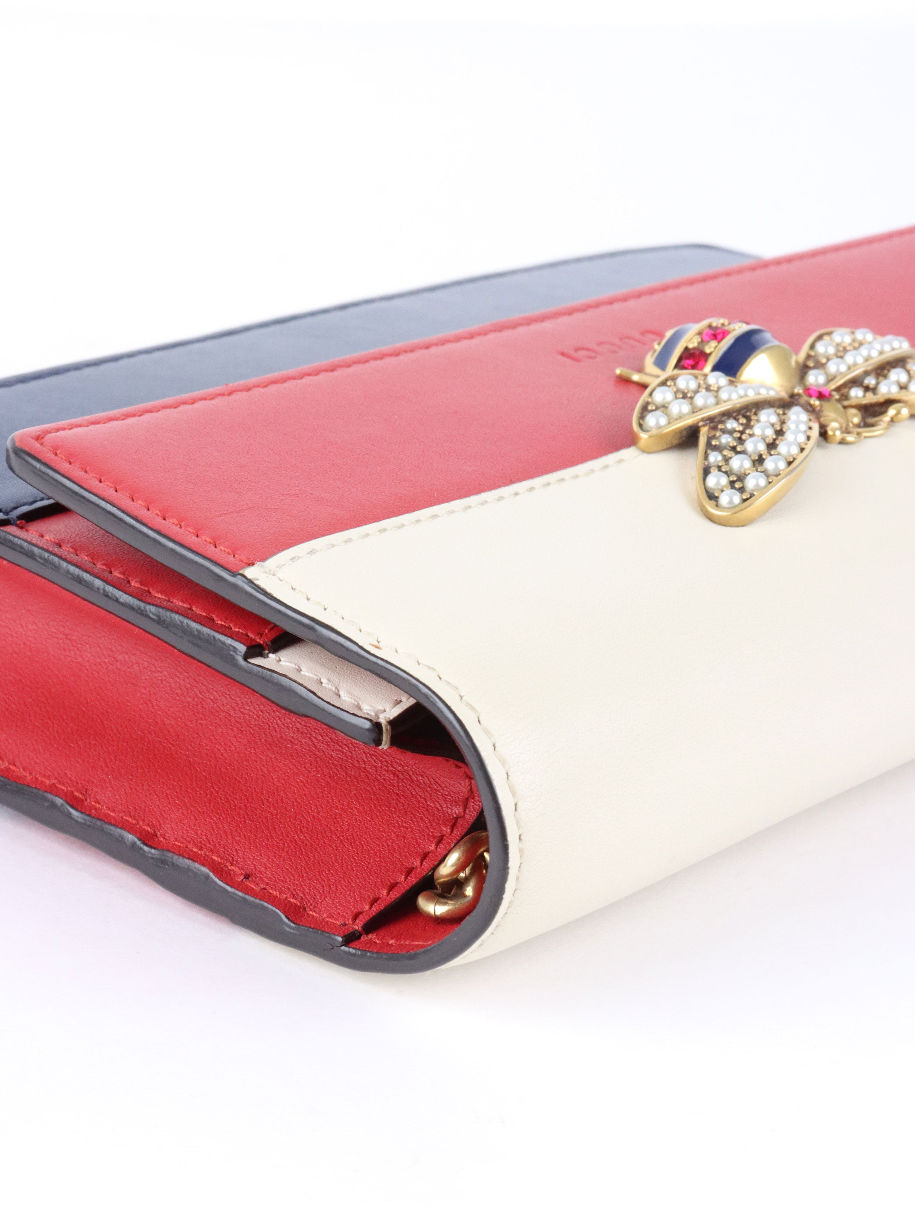 Gucci Tri-color Queen Margaret Wallet on Chain