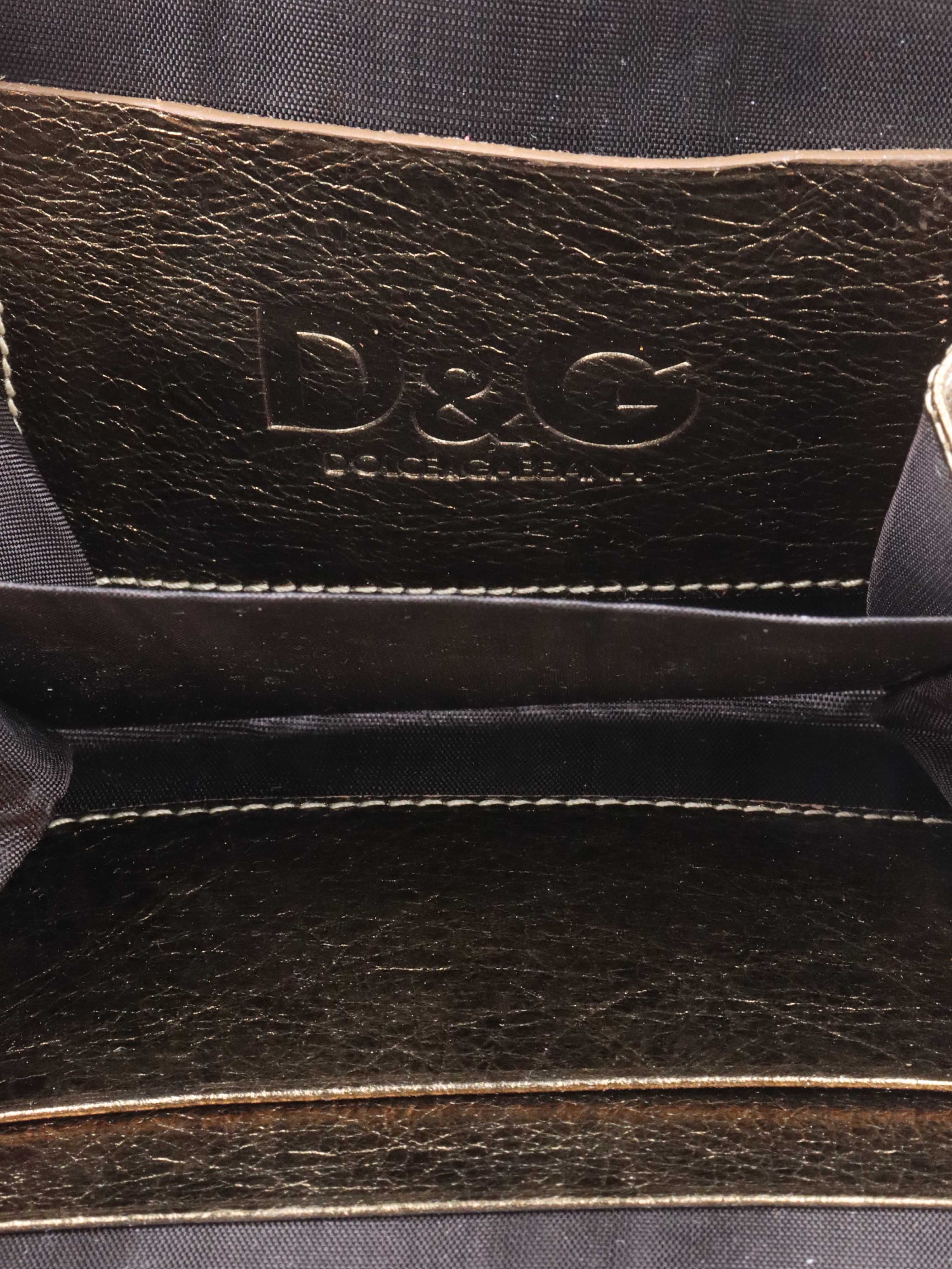 Dolce 
Gabbana Gold Wallet on Chain.