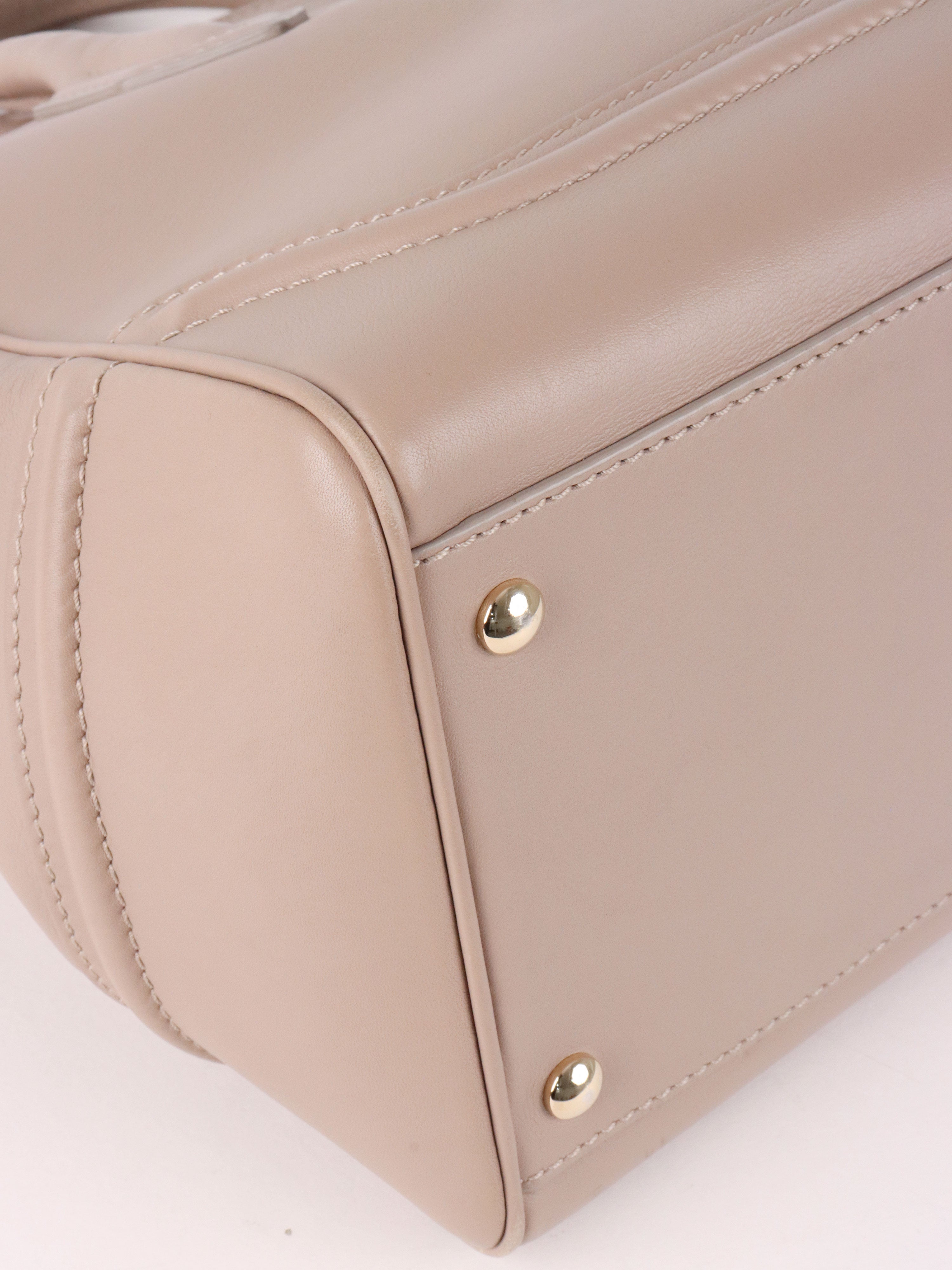 Versace Nude Leather Palazzo Empire Tote