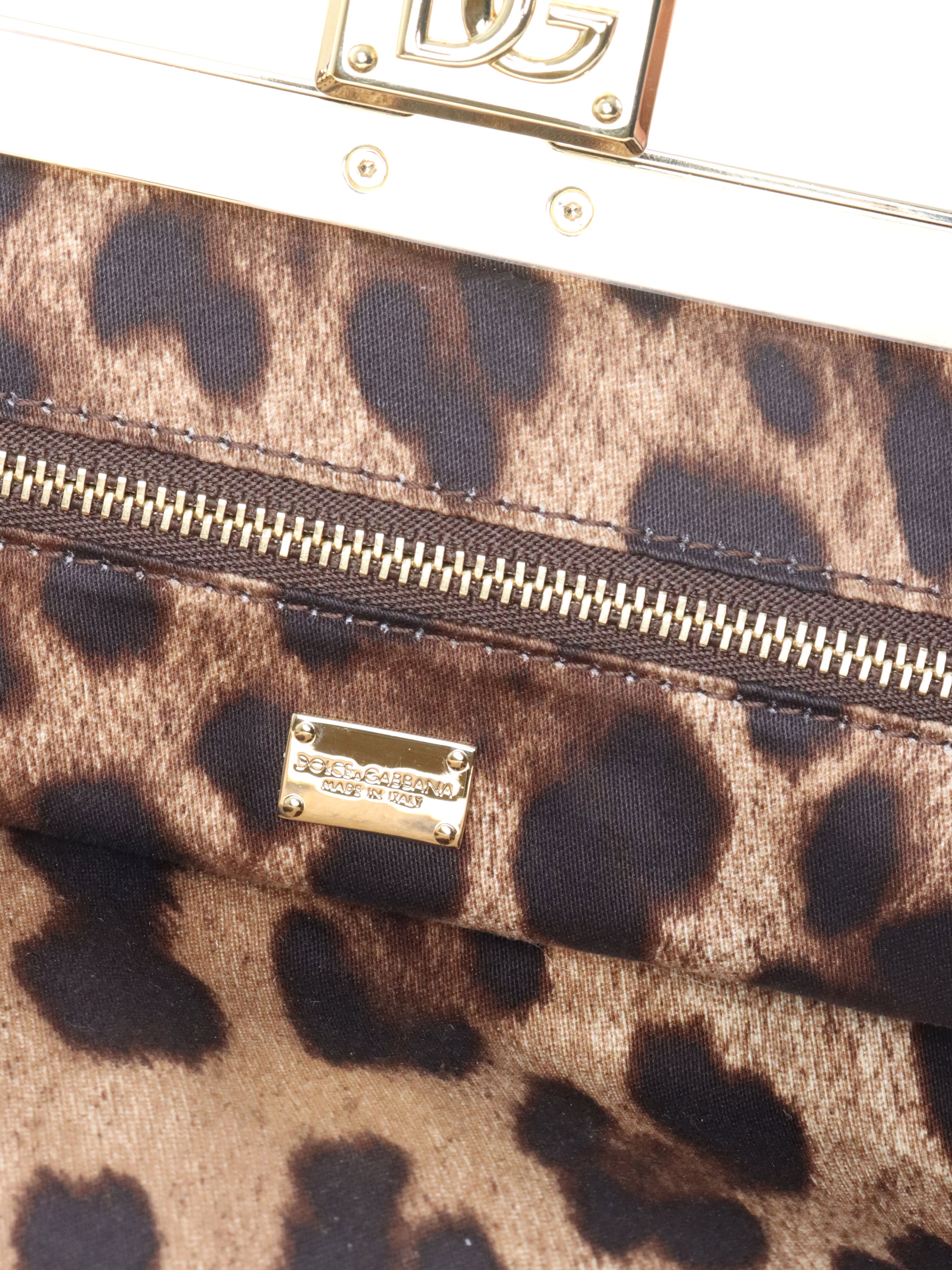 Dolce  Gabana Black Maria Nappa Leather Clutch GHW