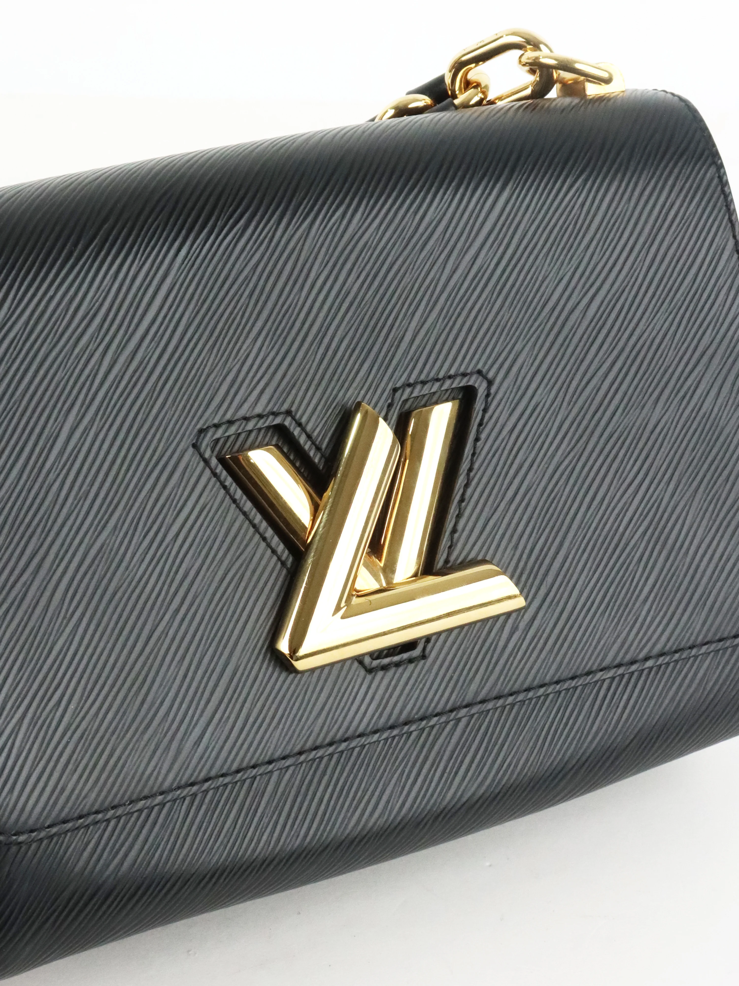 Louis Vuitton Black Epi Twist MM Chain Handle Bag