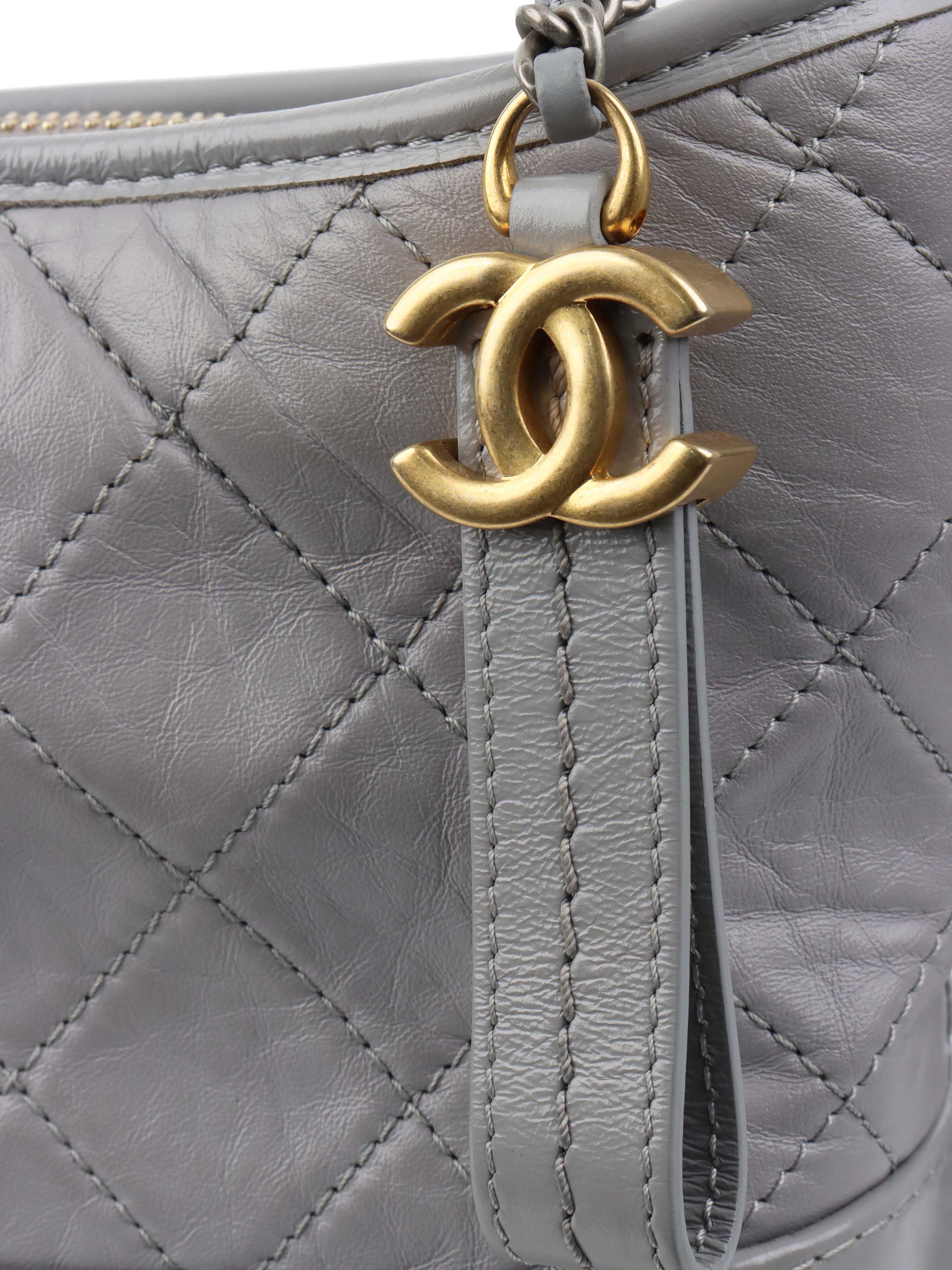 Chanel Medium Light Grey Gabrielle Bag.