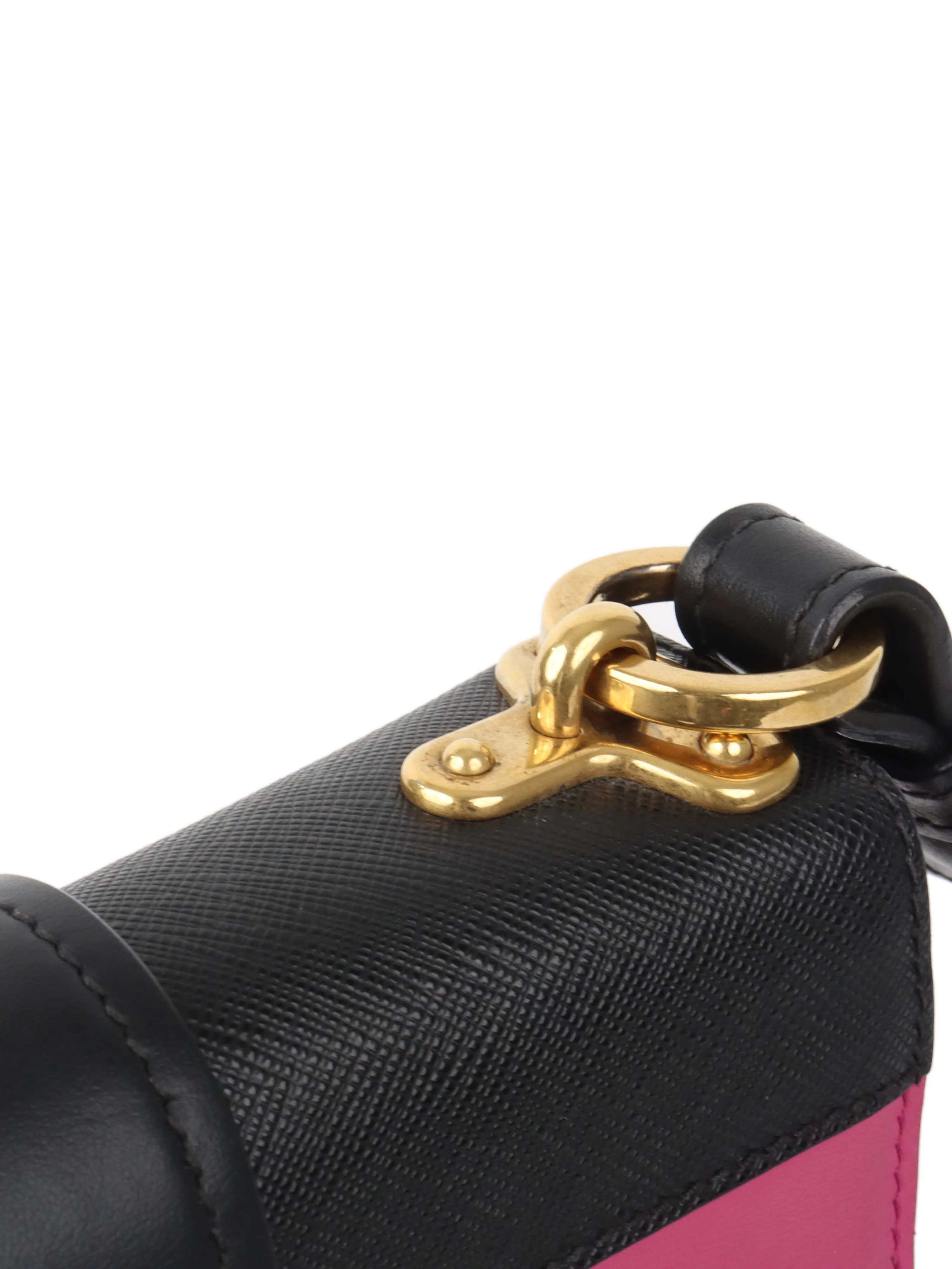 Prada Pink Cahier Leather Crossbody Bag.