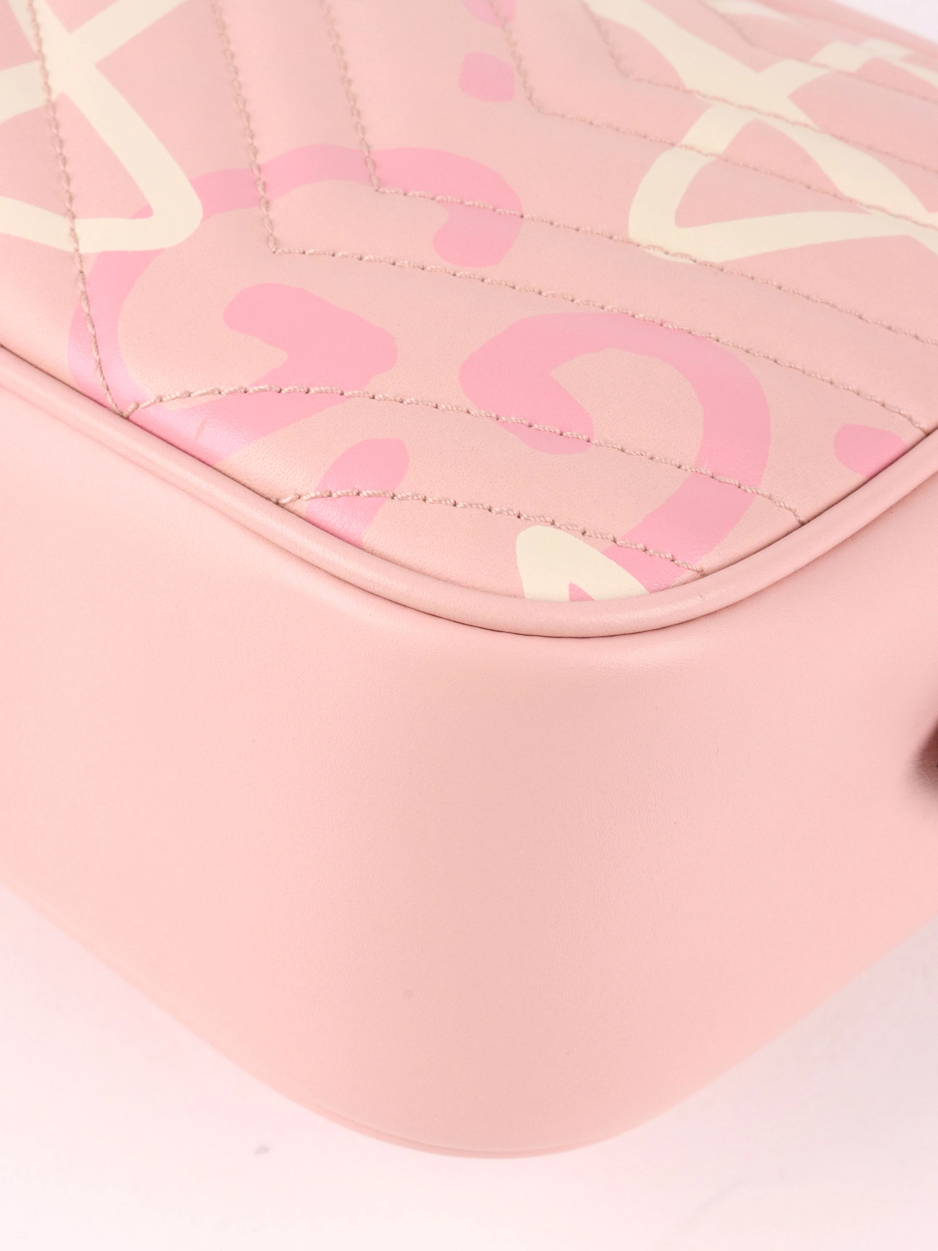 Gucci Pink Small GG Ghost Marmont Matelasse Camera Bag