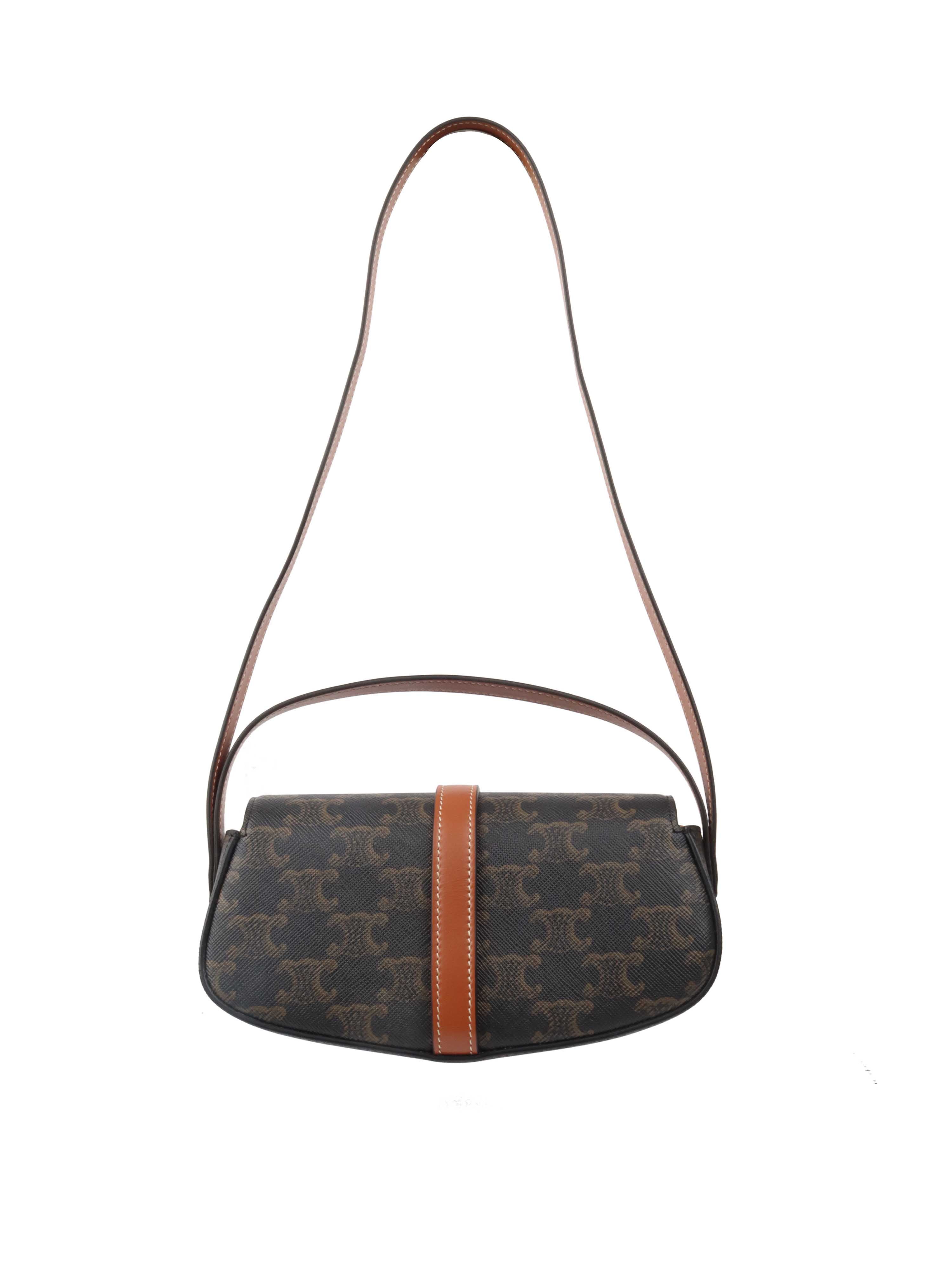 Celine Clutch on Strap in Triomphe Canvas