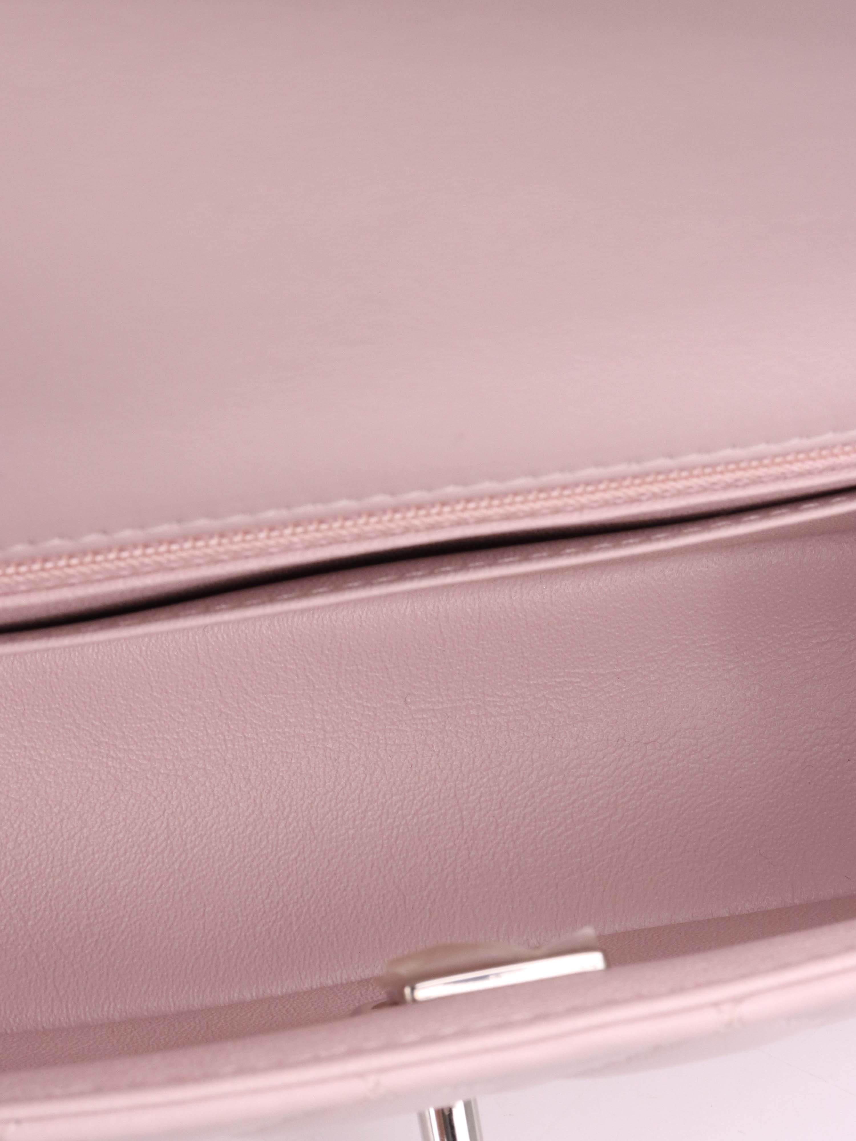 Chanel Light Pink Mini Rectangular Classic Flap SHW.