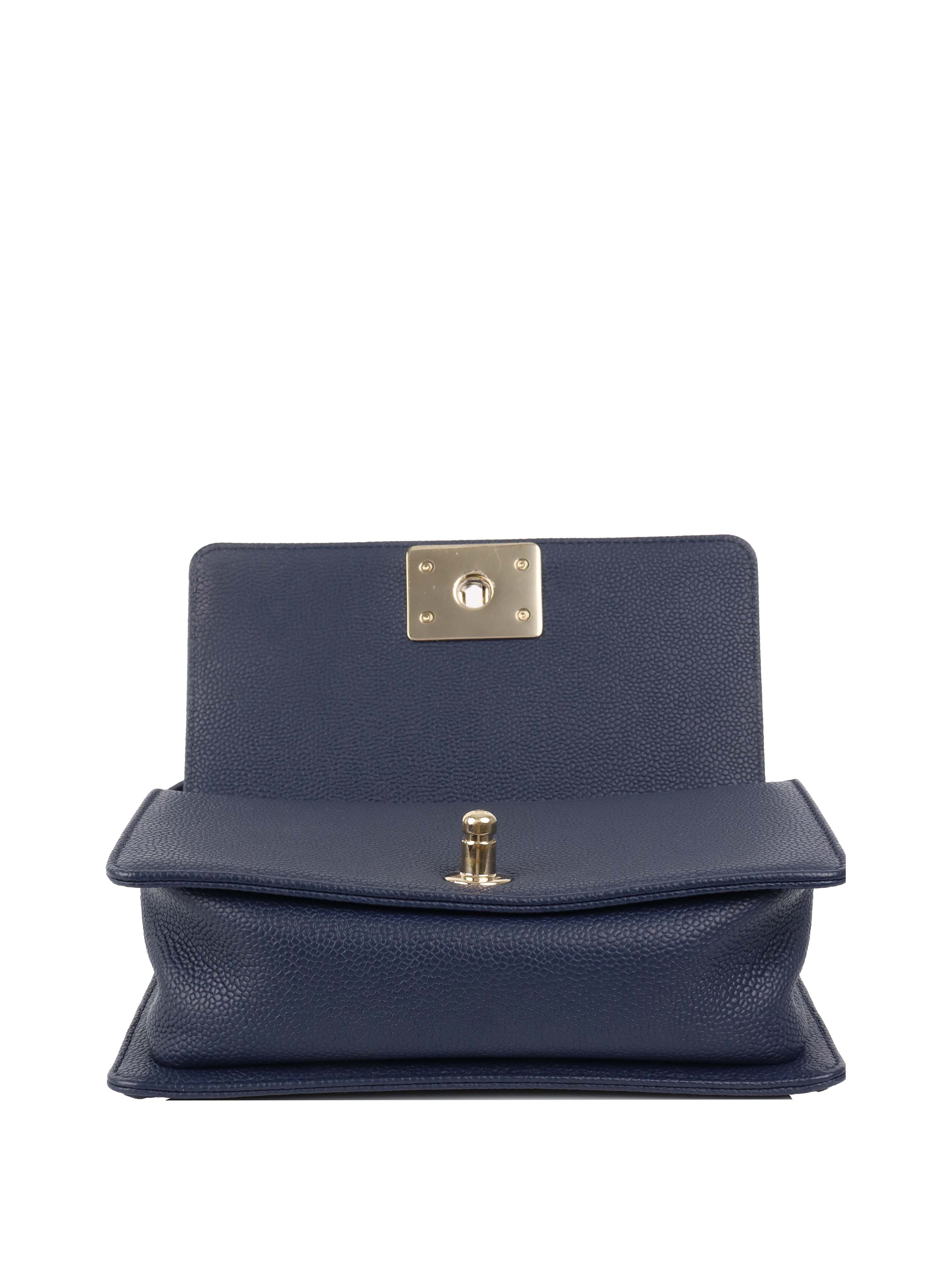 Chanel Small Navy Boy Bag GHW.