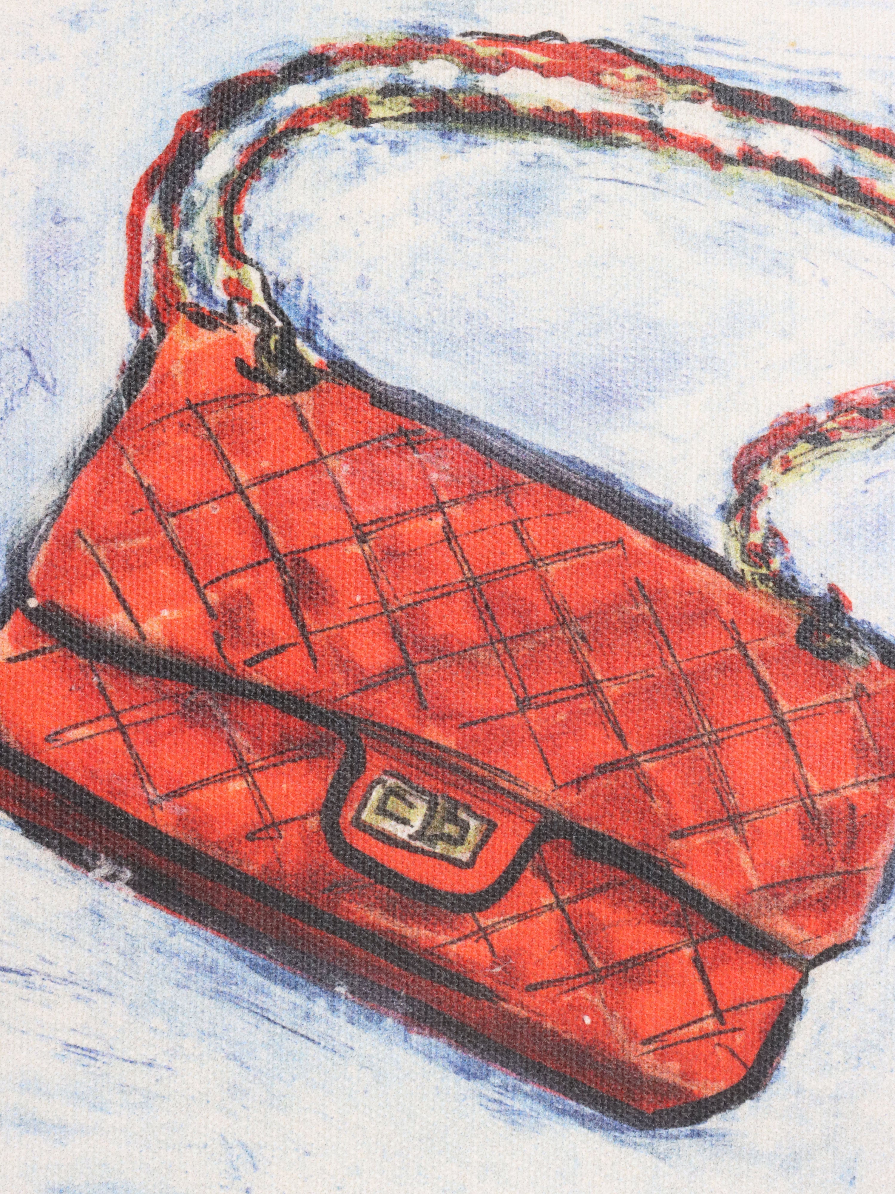 Chanel Limited Edition White Canvas Karl Lagerfeld Mobile Art Tote