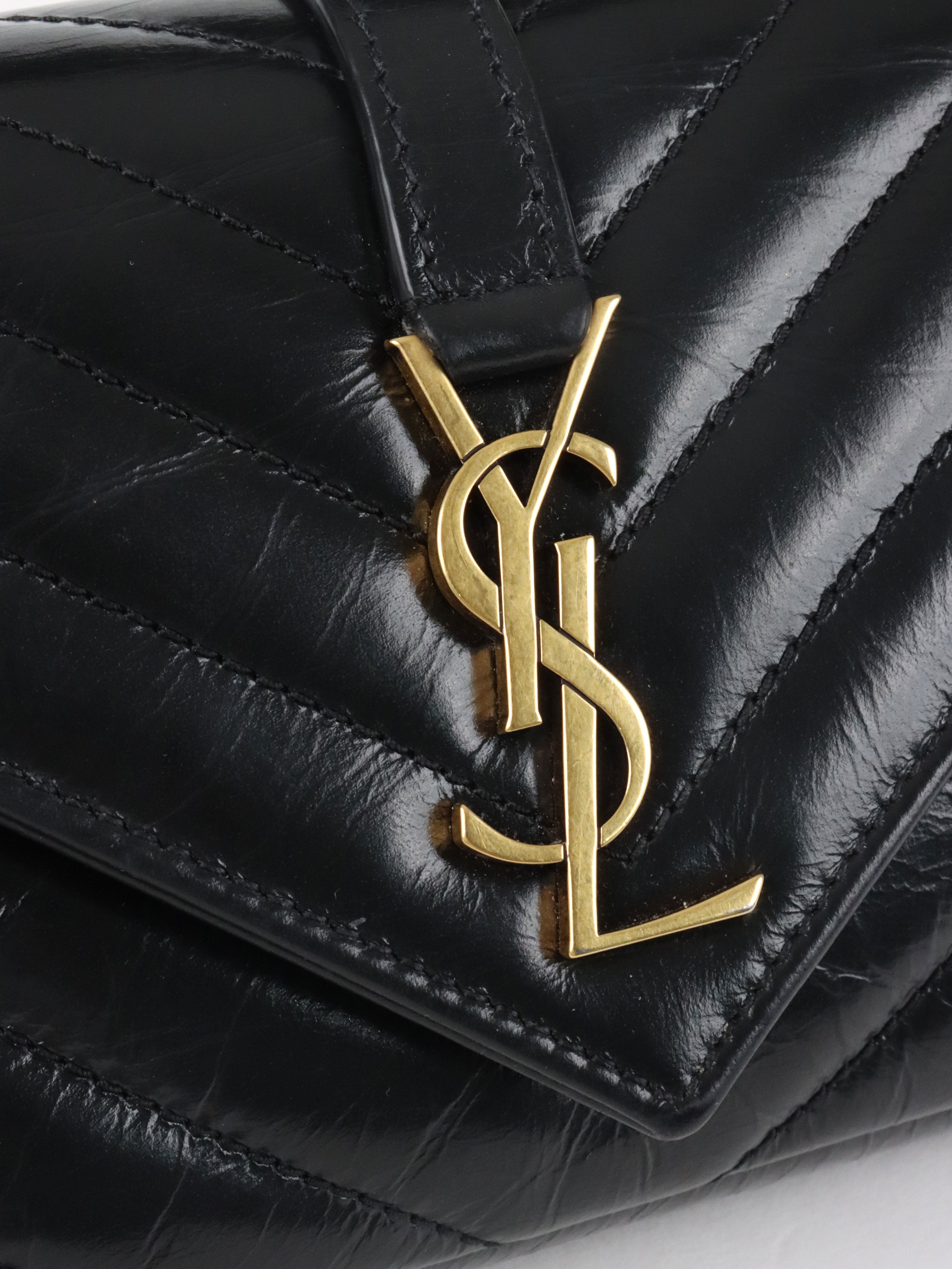 Saint Laurent Black College Mini Chain Bag