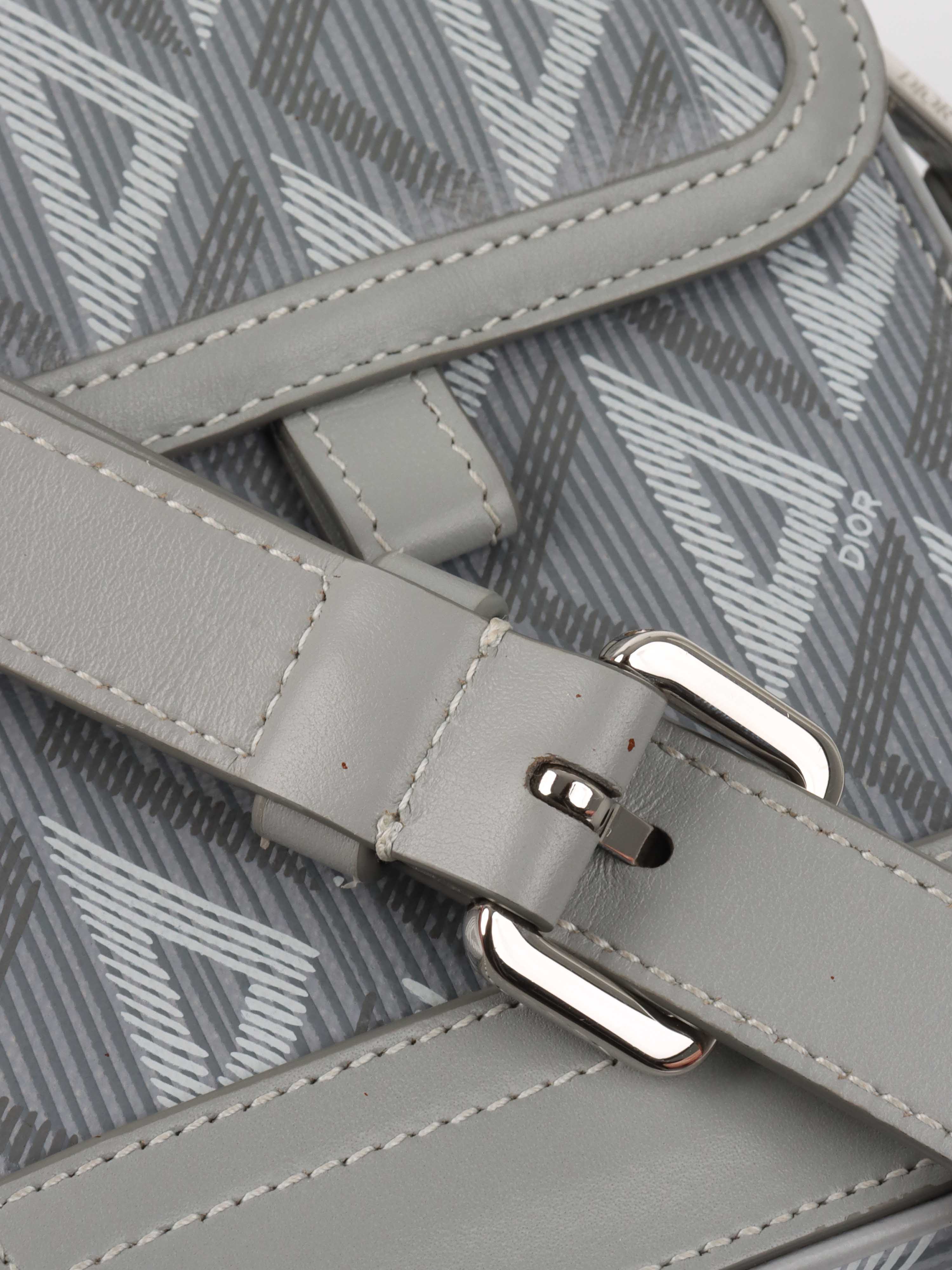 Dior Silver Hit The Road Vertical Crossbody Pouch.