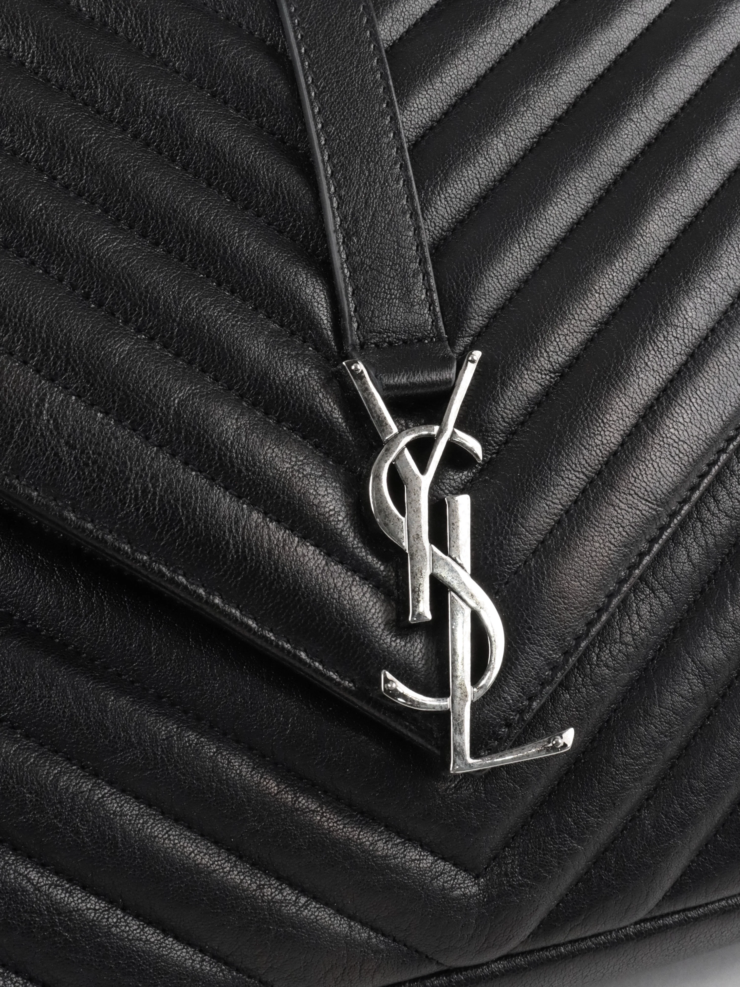 Saint Laurent Large Black College Bag