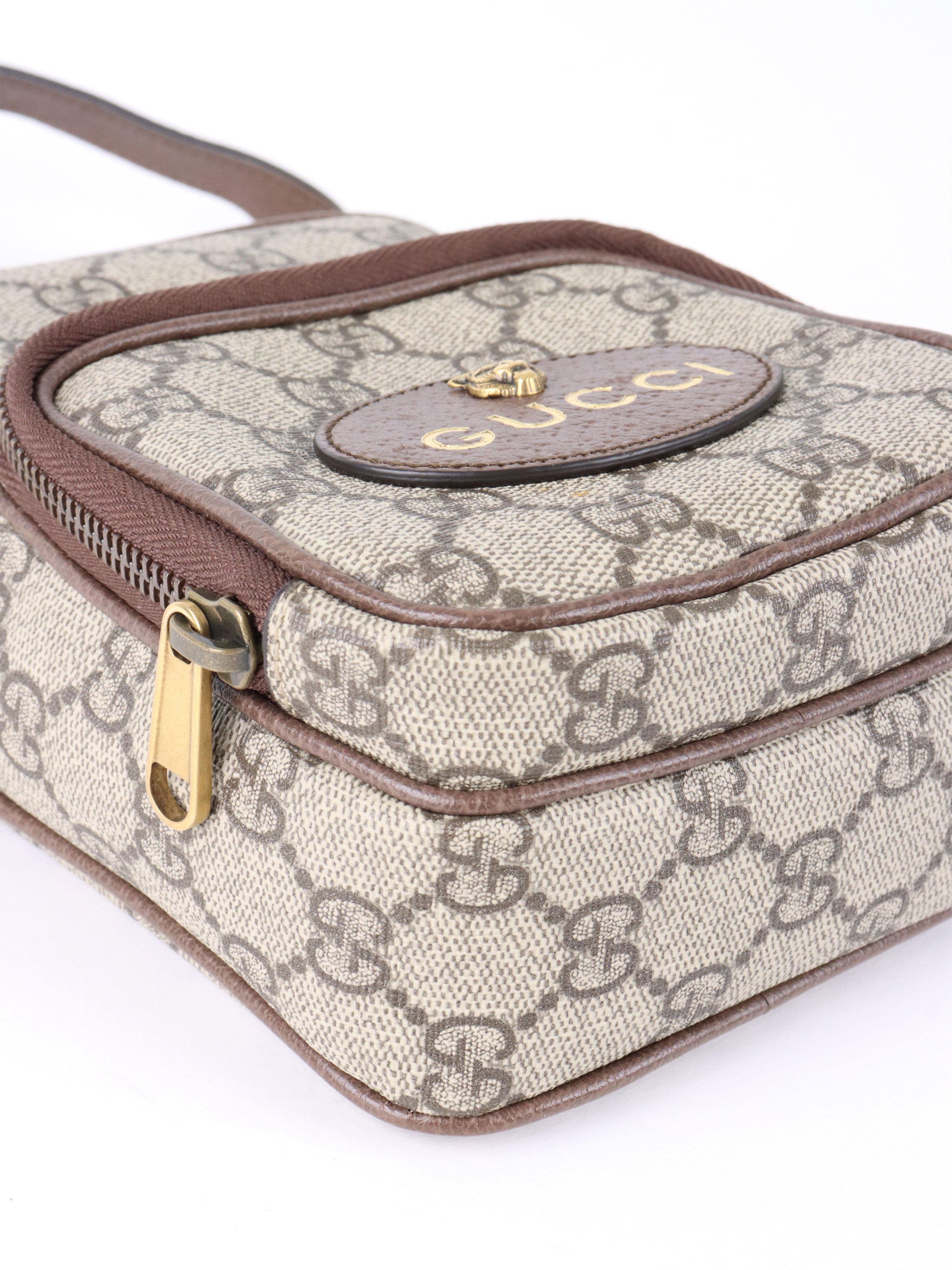 Gucci Mini Neo GG Supreme Canvas Vintage Crossbody Bag.