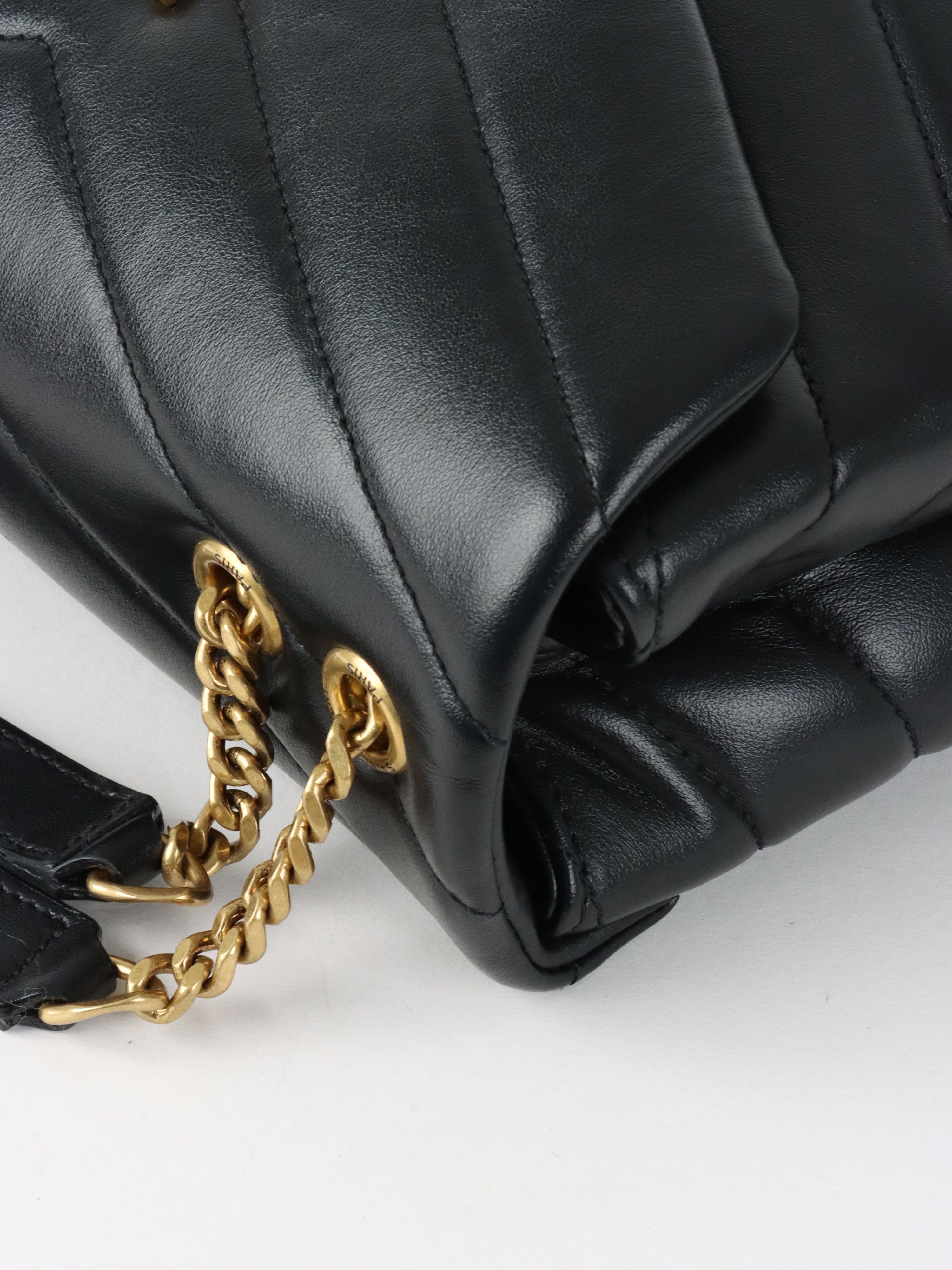 Saint Laurent Black Small Loulou Bag GHW