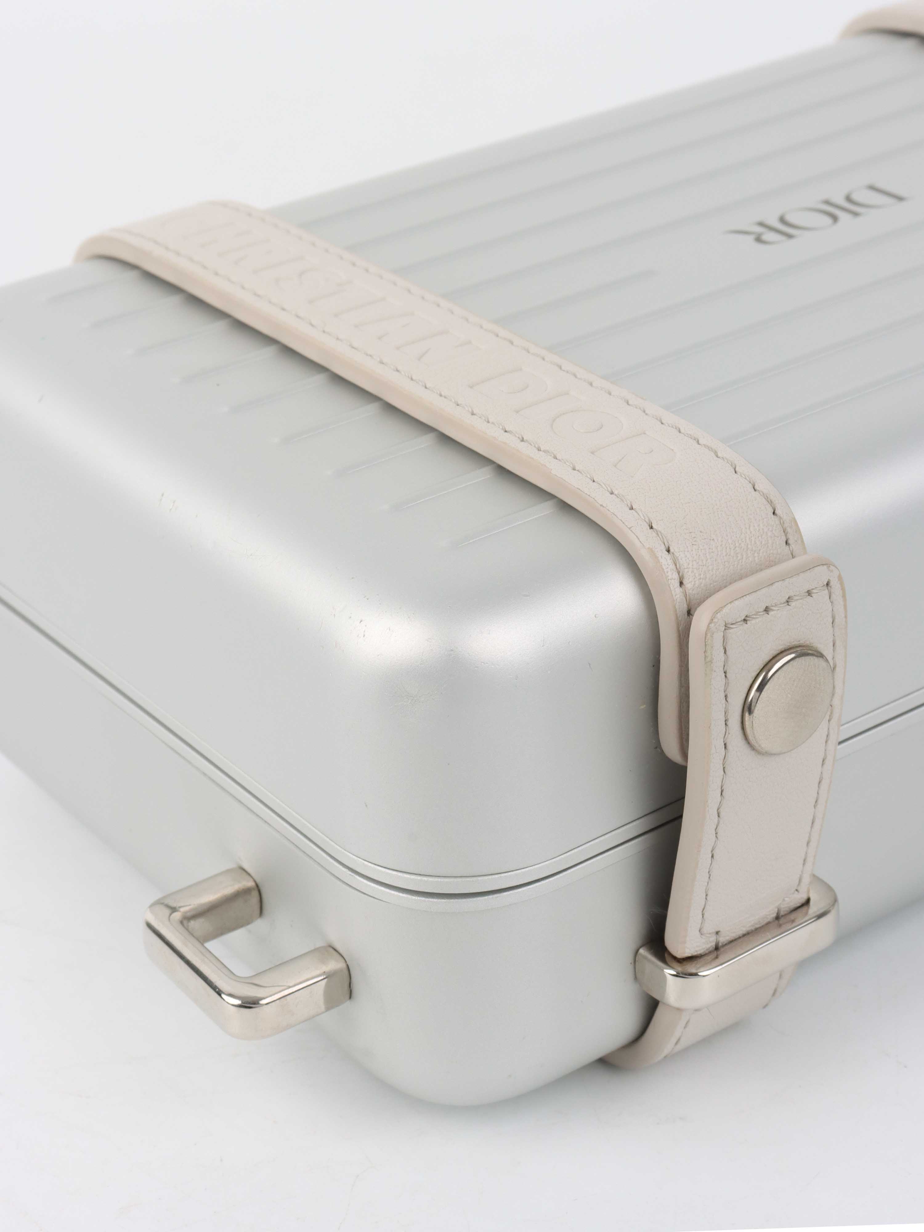 Dior x RIMOWA Silver Personal Clutch Case.