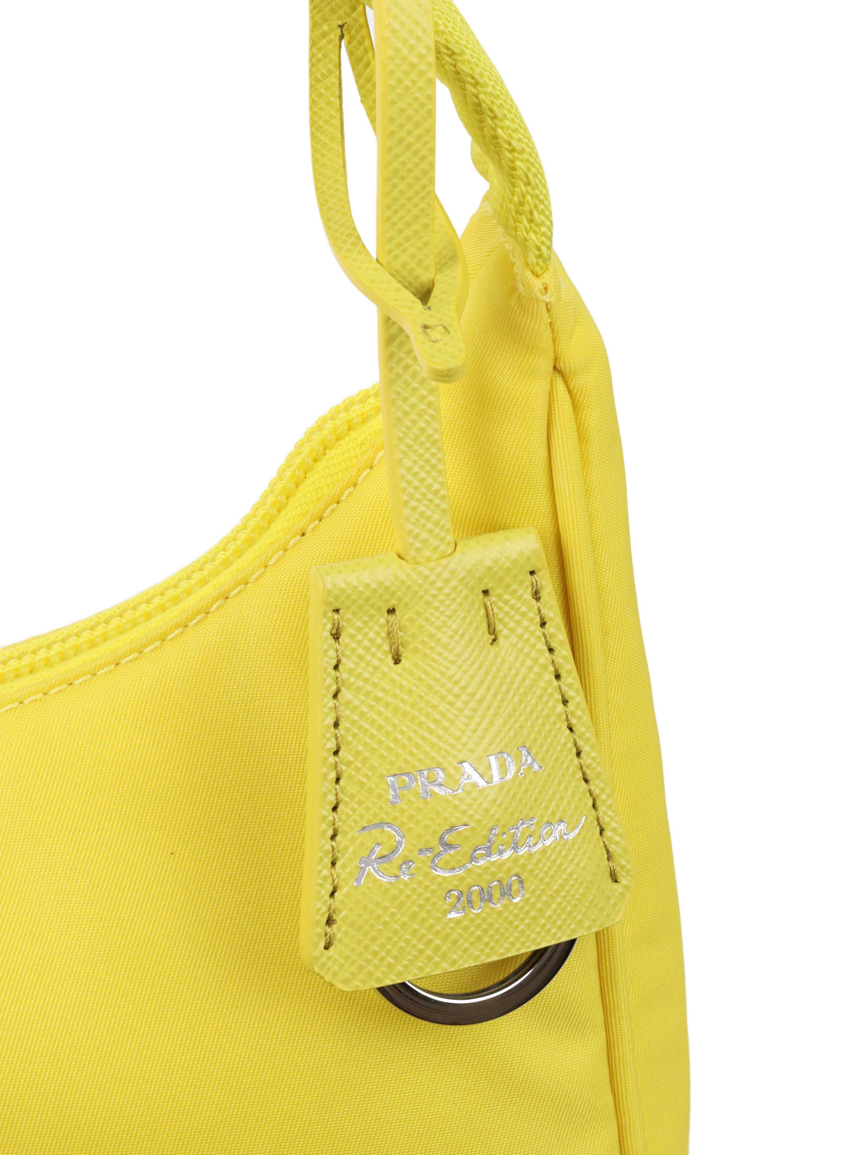 Prada Yellow Re-Nylon Re-Edition 2000 Bag.