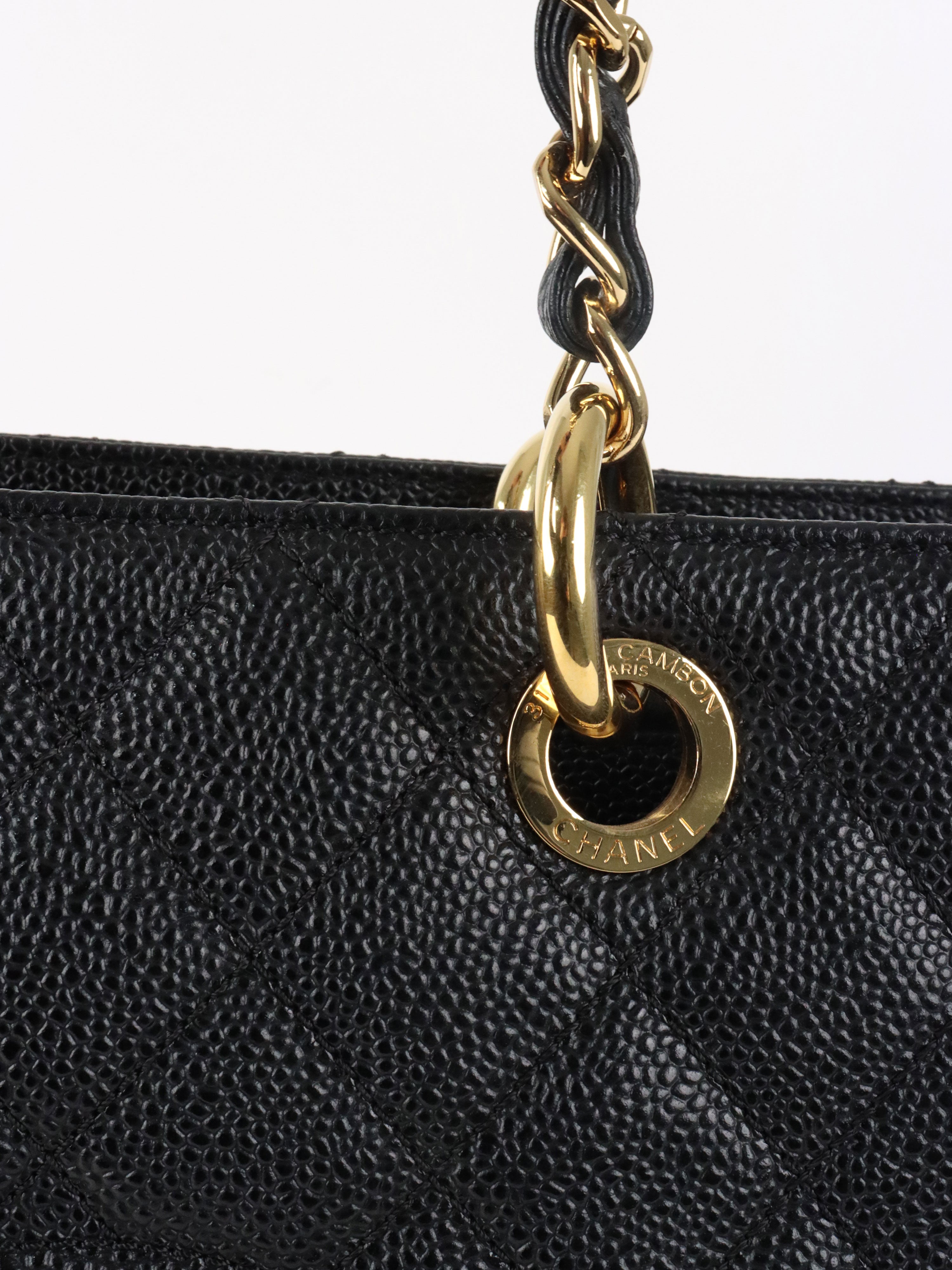 Chanel Black Caviar Grand Shopping Tote
